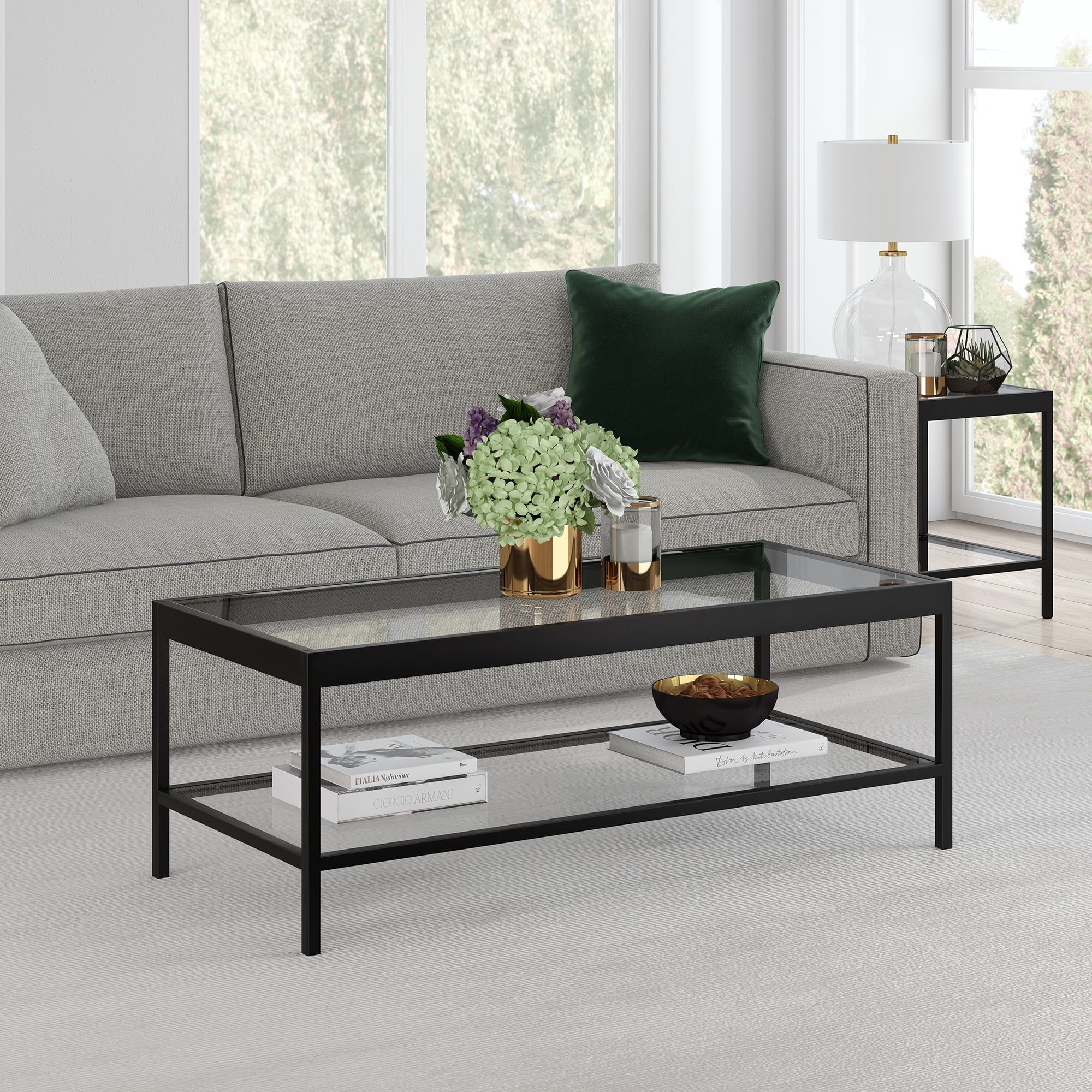 Modern Coffee Table With Open Shelf, Rectangular Table For Living Room Inside Coffee Tables With Open Storage Shelves (View 5 of 20)