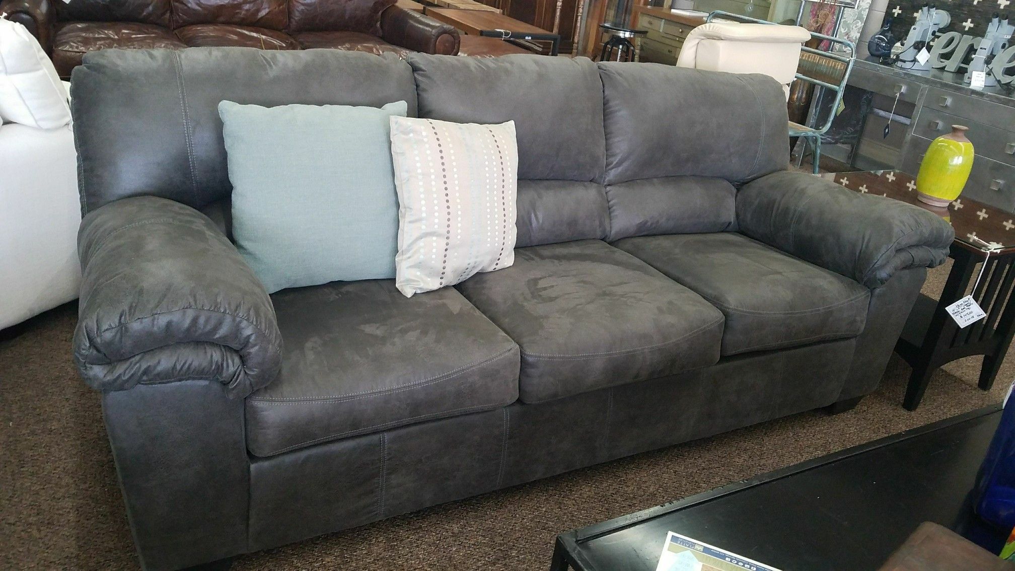 Modern Gray Polyester Fiber Sofa | Sofa, Love Seat, Furniture Pertaining To Dark Grey Polyester Sofa Couches (View 3 of 20)