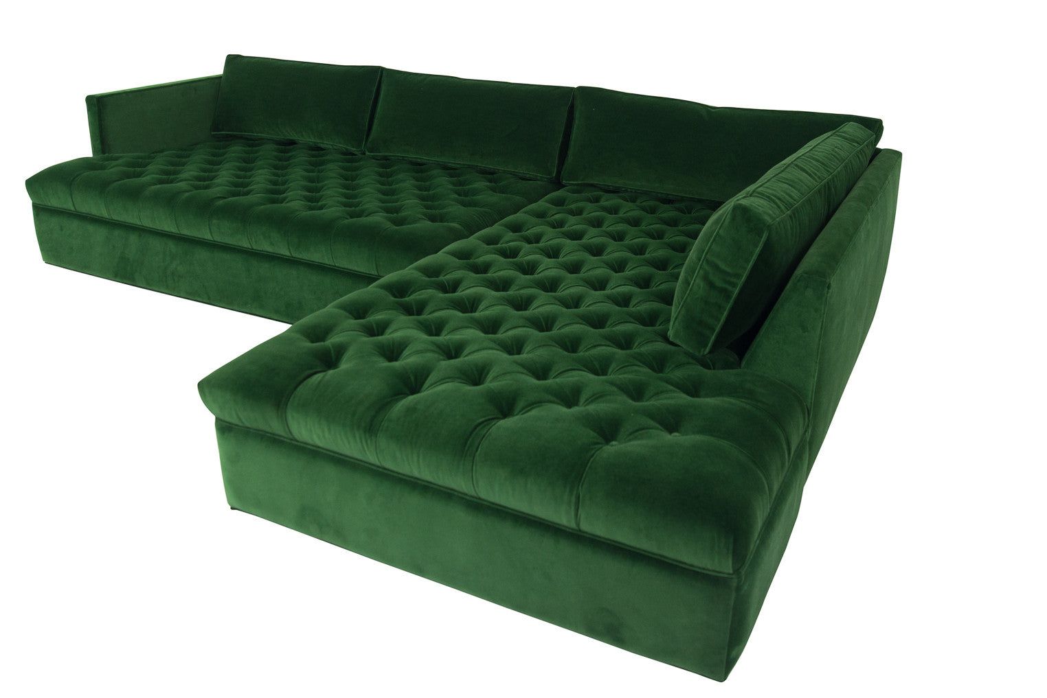 Modern Green Velvet Sectional Sofa – Modshop Pertaining To Green Velvet Modular Sectionals (View 7 of 20)