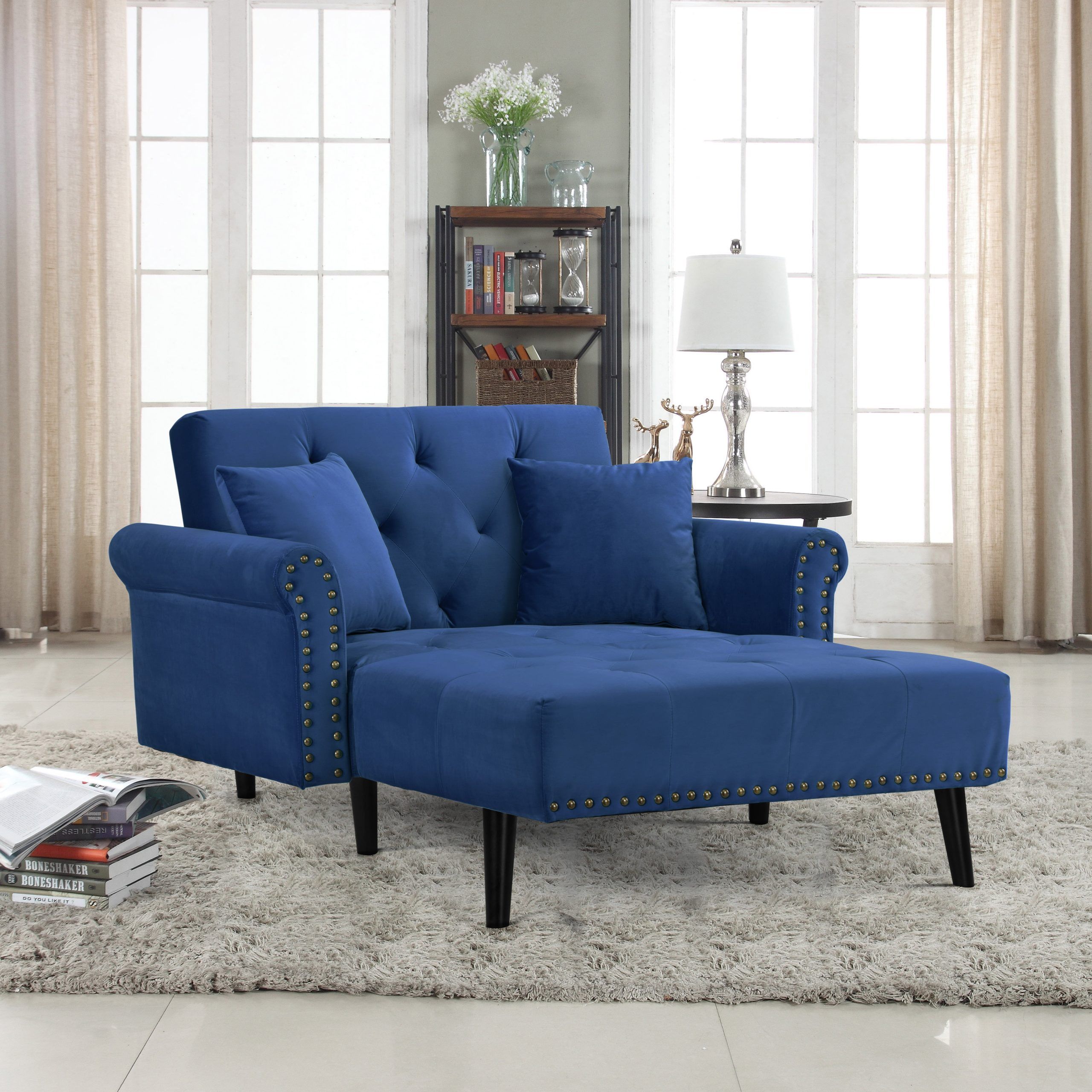 Modern Velvet Fabric Recliner Sleeper Chaise Lounge Futon Sleeper Chair Pertaining To Modern Velvet Sofa Recliners With Storage (View 6 of 20)