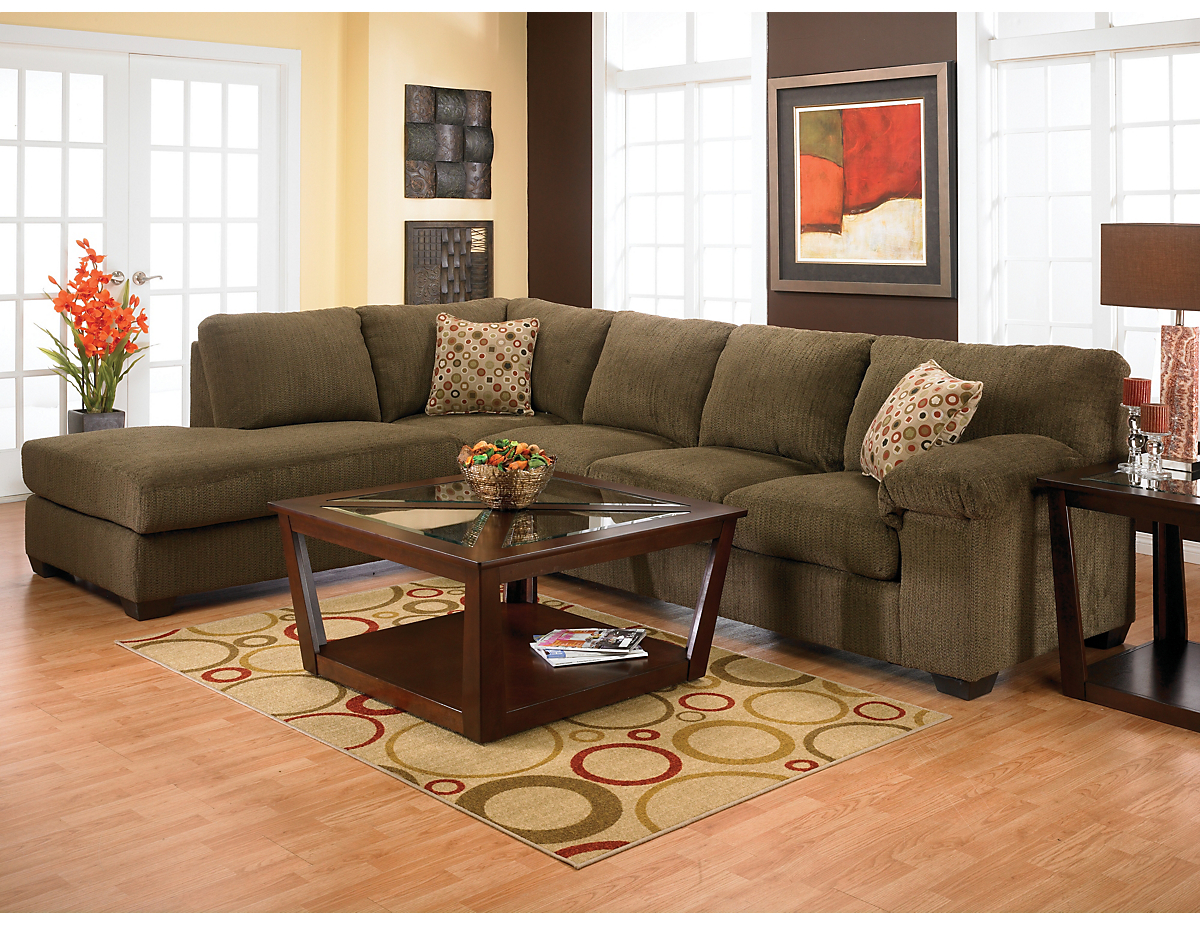 Morty Chenille Sectional With Left Chaise In Brown | Sectional Sofa With Chenille Sectional Sofas (View 20 of 20)