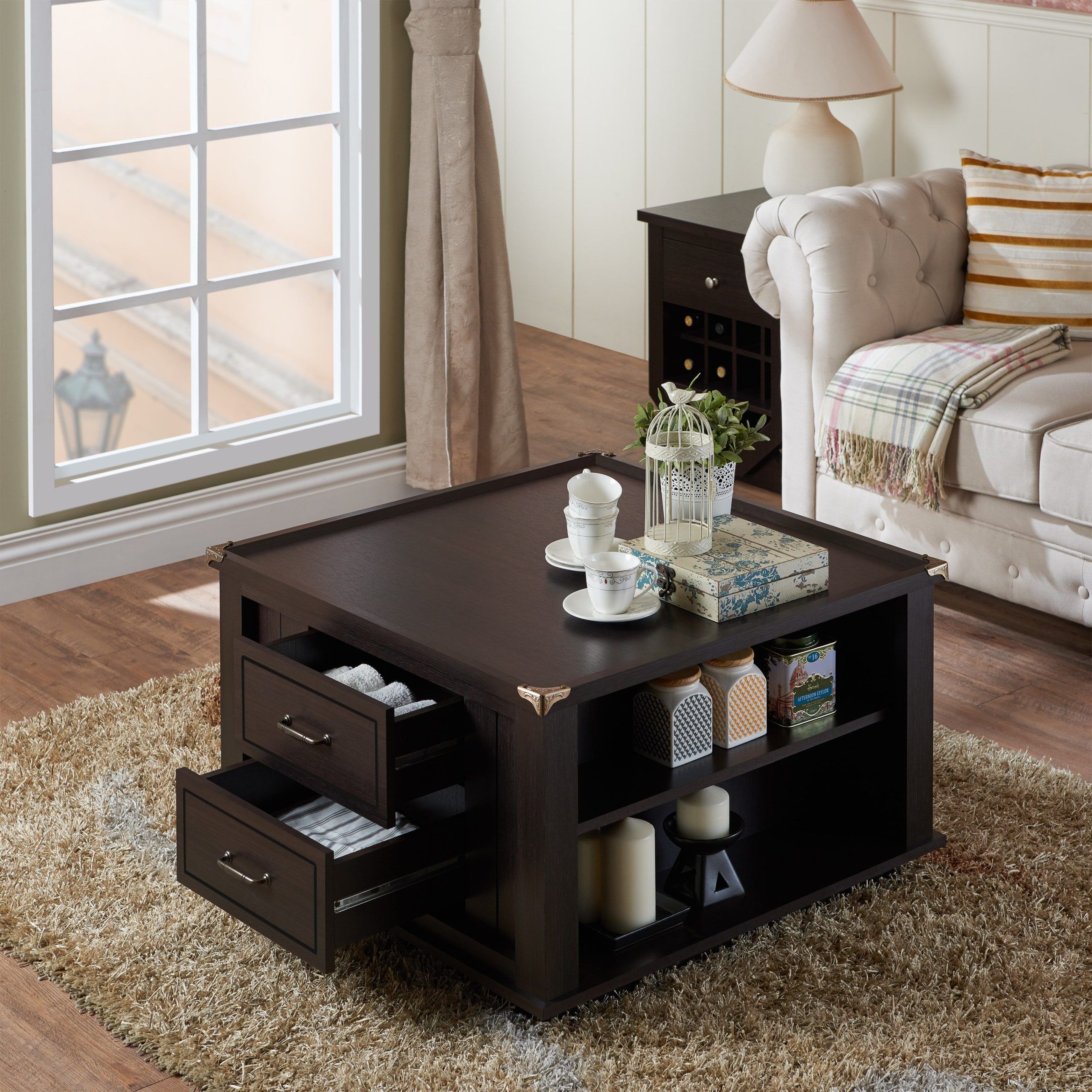 Our Best Living Room Furniture Deals | Coffee Table, Furniture Of For Transitional Square Coffee Tables (View 3 of 20)