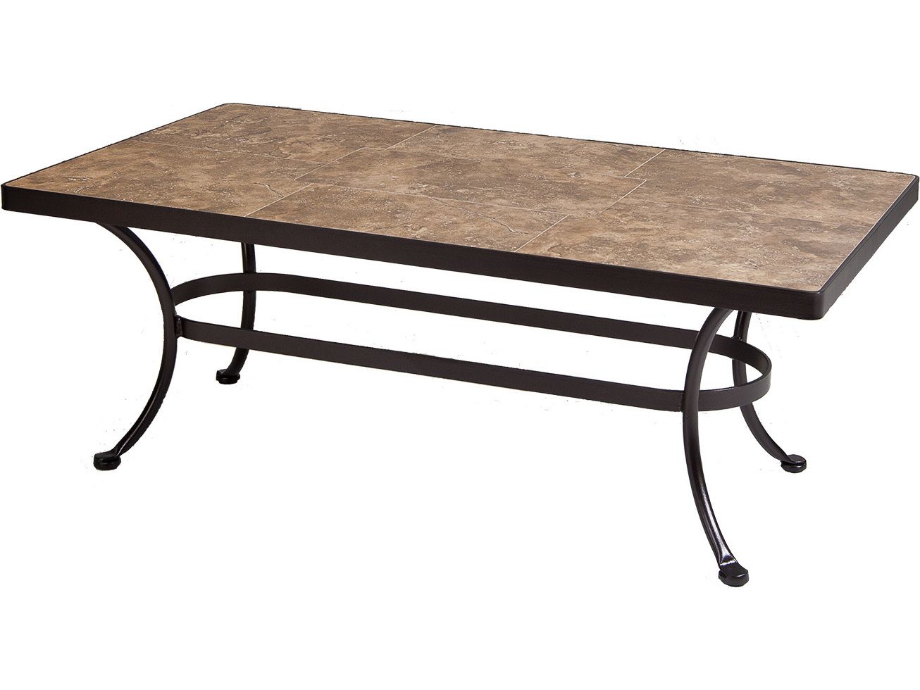 Ow Lee Wrought Iron Rectangular Coffee Table Base 43w X 20''d X 17.5h Within Rectangular Coffee Tables With Pedestal Bases (Gallery 7 of 20)