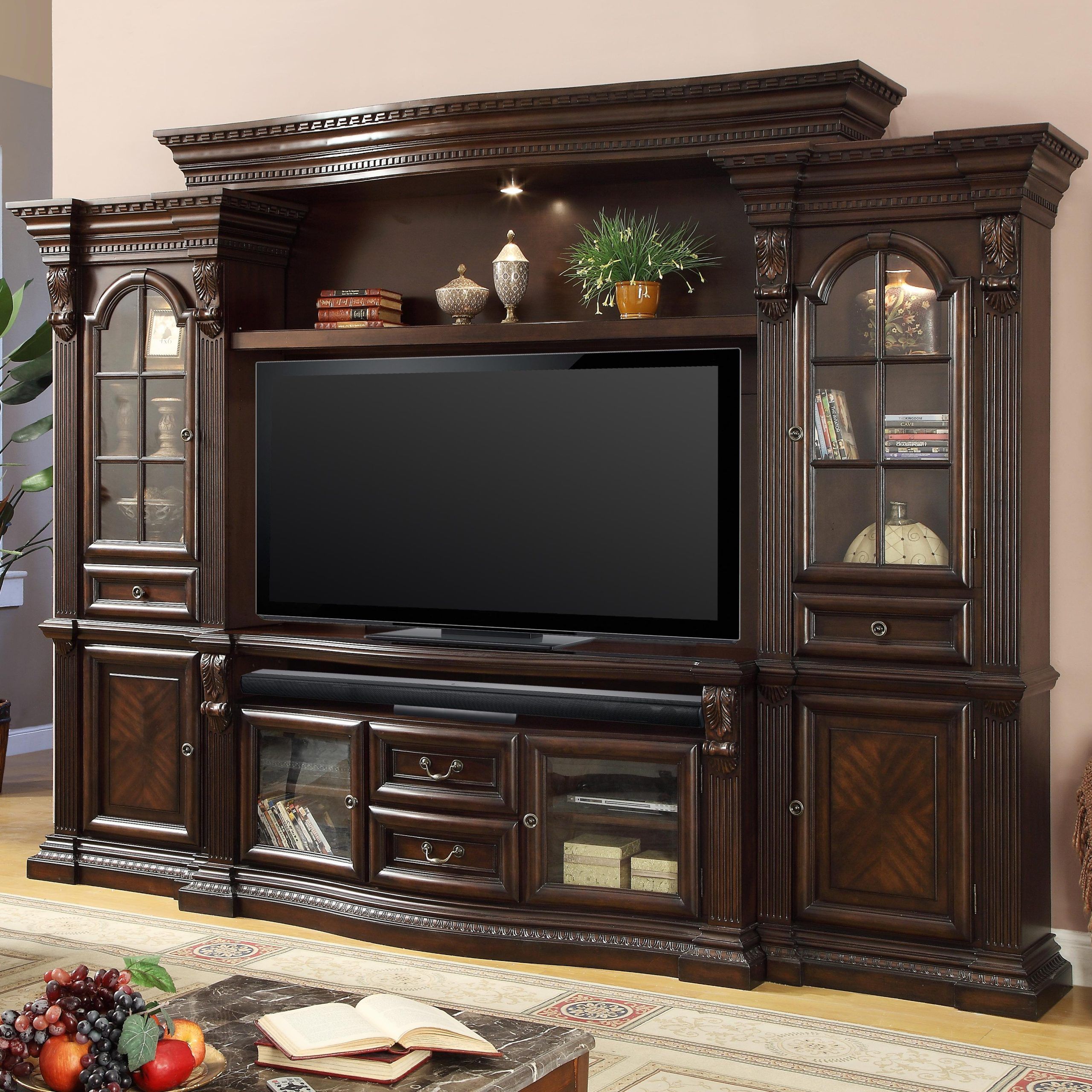 Paramount Furniture Bella Collection Entertainment Center With 6 Doors Within Wide Entertainment Centers (View 4 of 20)