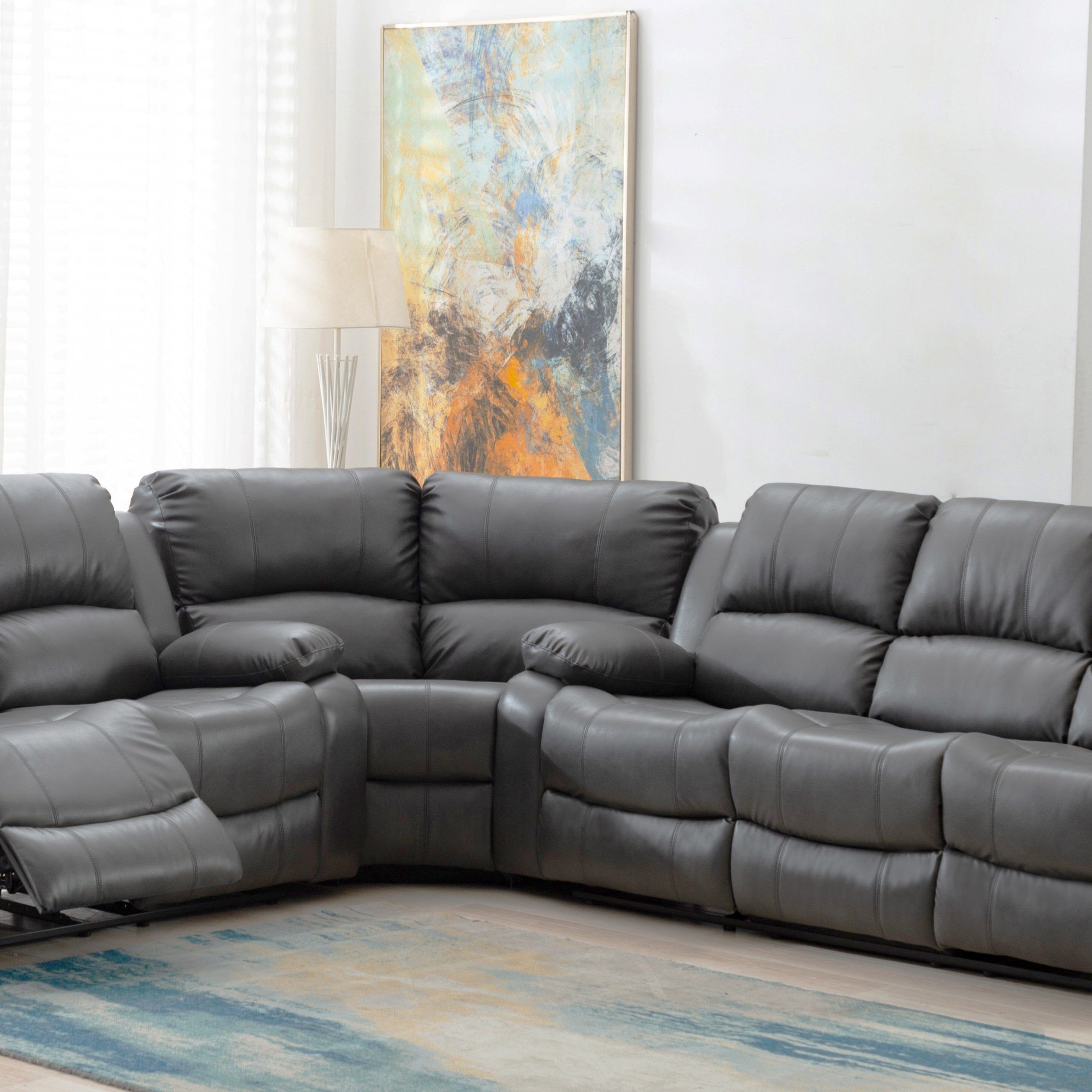 Pearl Performance Fabric (leatheraire) Sectional – Yvonne's Furniture+ With Regard To 104&quot; Sectional Sofas (Gallery 17 of 20)