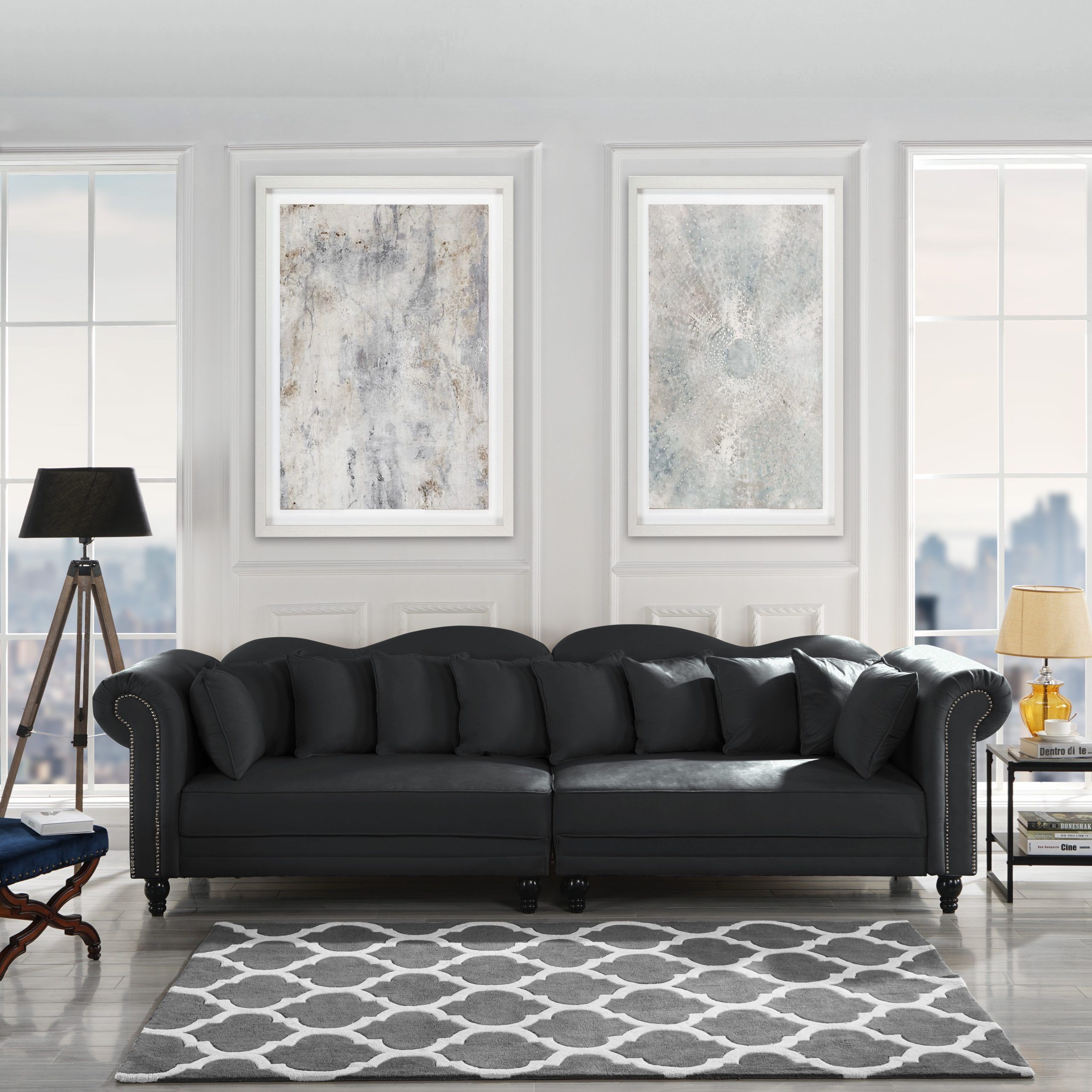 Phenomenal Ideas Of Black Velvet Sofa Living Room Background – Livinghome Inside Black Velvet Sofas (View 11 of 20)
