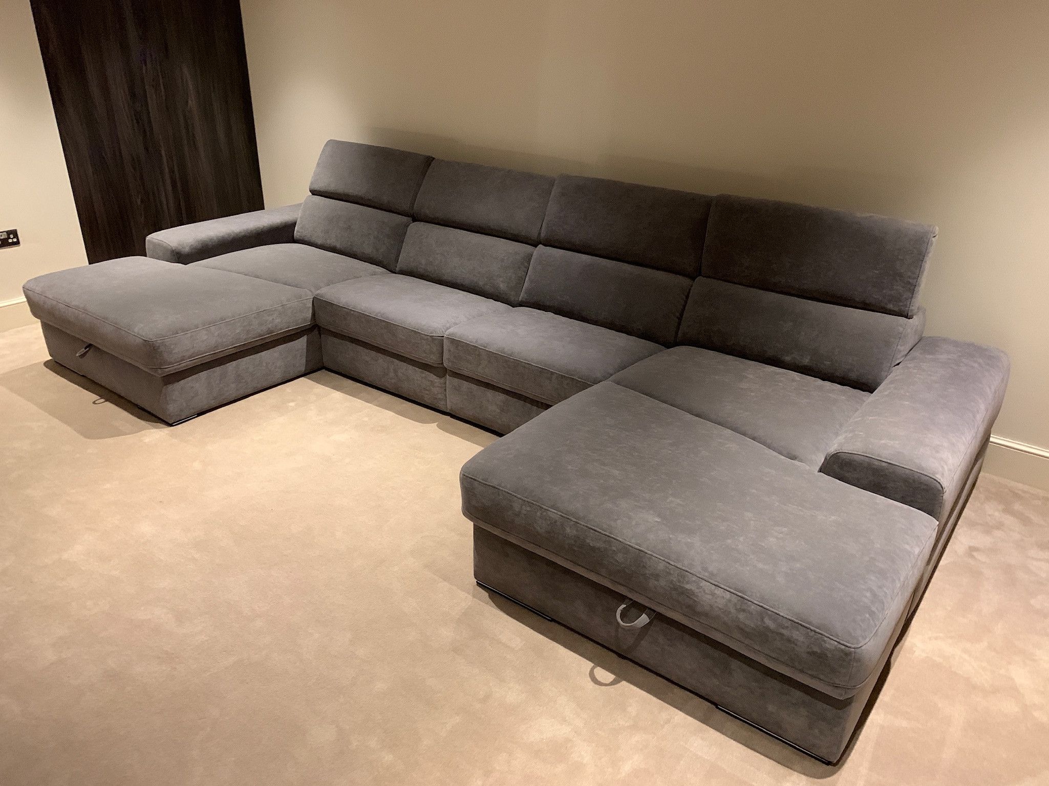 Plaza Luxury U Shape Modular Sofa System – Sofas (4243) – Sena Home Throughout U Shaped Couches In Beige (View 19 of 20)