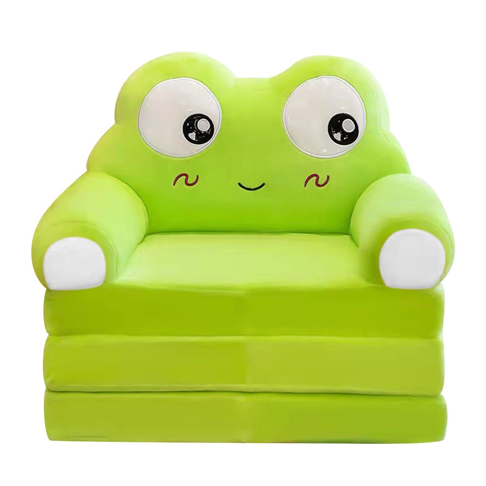 Plush Foldable Kids Sofa Backrest Armchair 2 In 1 Foldable Children Inside 2 In 1 Foldable Children's Sofa Beds (View 16 of 20)