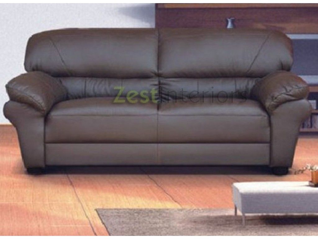 Polo Brown 3 Seater High Quality Faux Leather Sofa With Regard To Traditional 3 Seater Faux Leather Sofas (Gallery 19 of 20)