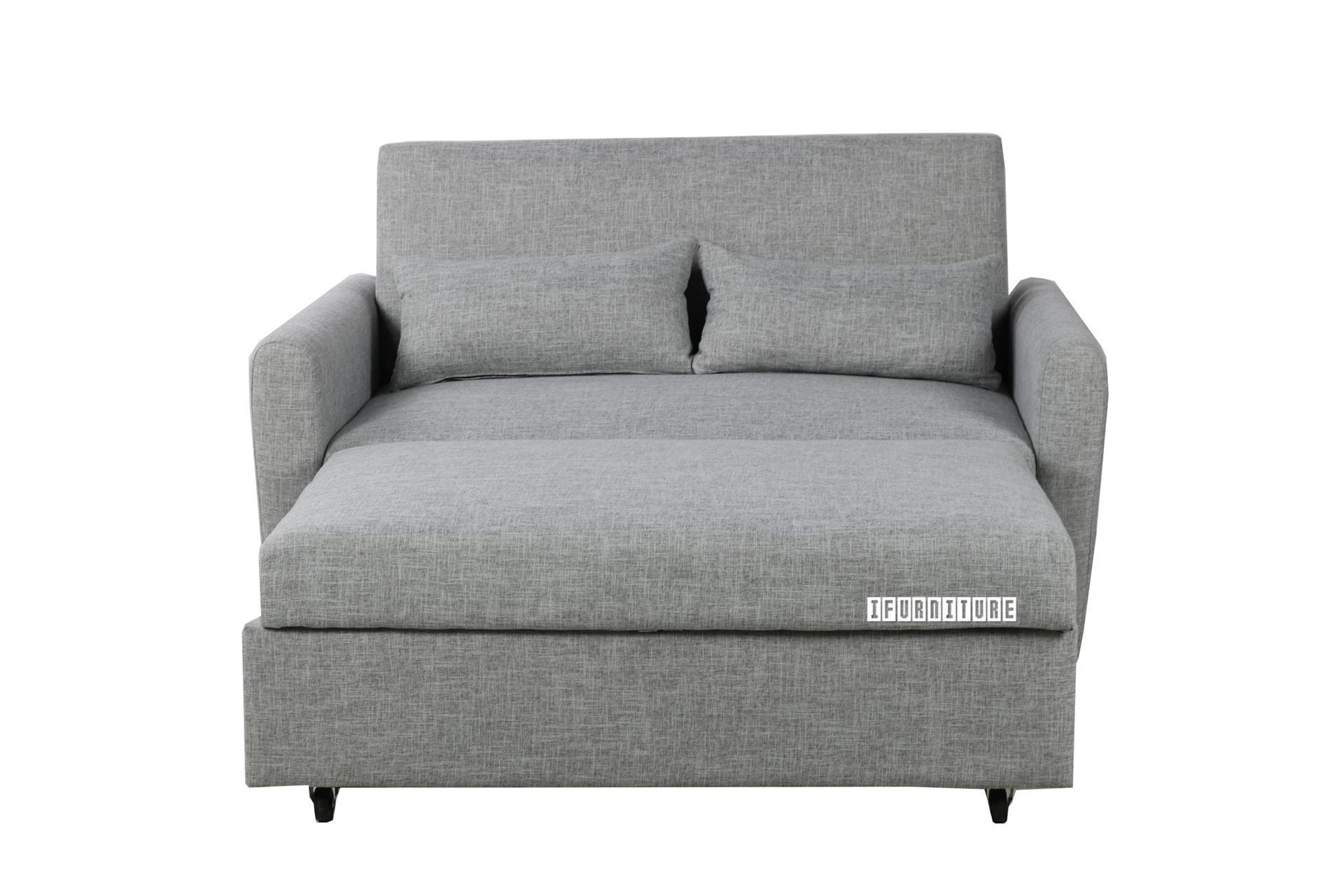 Primo Pull Out 2 Seater Sofa Bed (grey) Pertaining To 2 In 1 Gray Pull Out Sofa Beds (Gallery 4 of 20)