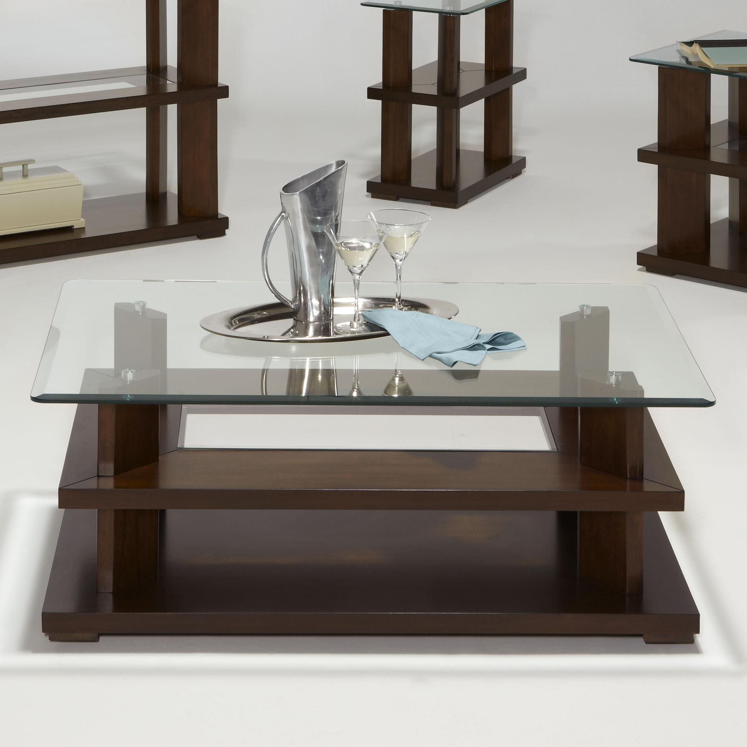 Progressive Furniture Delfino Contemporary Glass Top Rectangular Intended For Progressive Furniture Cocktail Tables (Gallery 15 of 20)