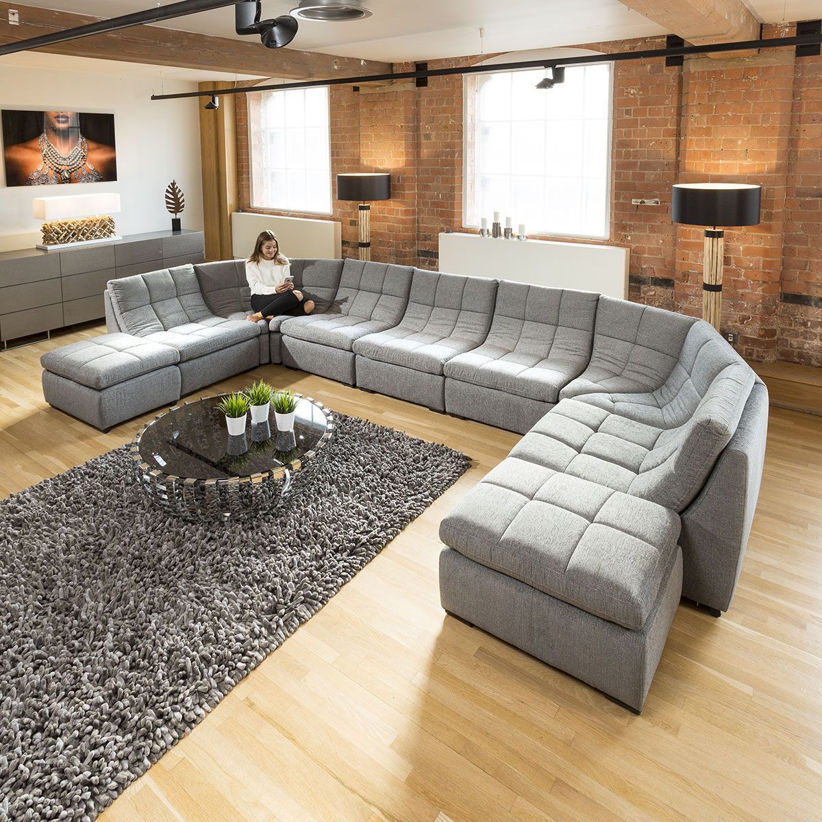Quatropi Designer Relax Range U Shaped Sofa Luxury 9 Seater U2 | Luxury For U Shaped Couches In Beige (View 8 of 20)