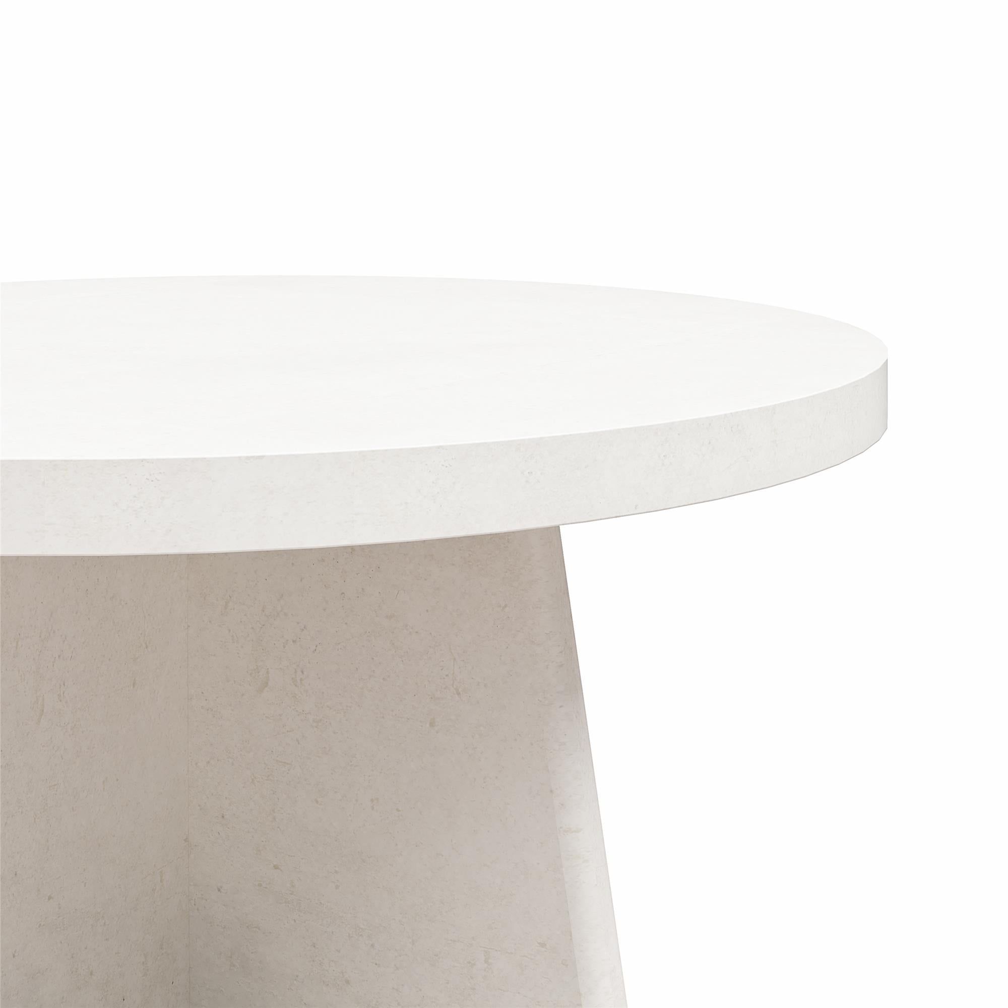 Queer Eye Liam Round Coffee Table, Plaster – Walmart Pertaining To Liam Round Plaster Coffee Tables (View 6 of 20)