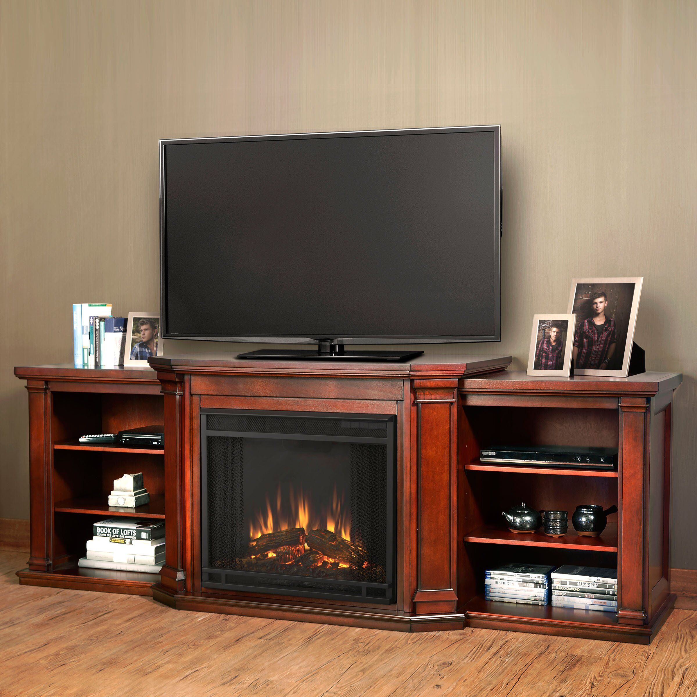 Real Flame Valmont Tv Stand With Electric Fireplace & Reviews | Wayfair In Electric Fireplace Tv Stands (View 14 of 20)