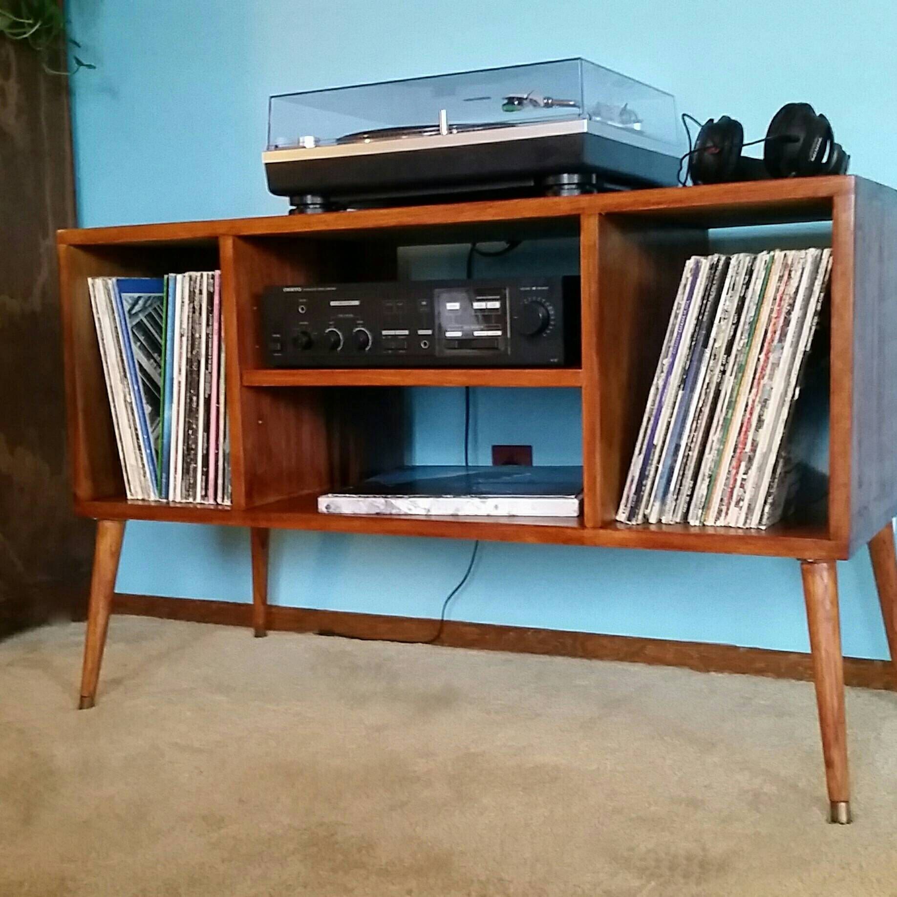 Record Player Stand Mid Century Modern As Entertainment Center Furn Intended For Mid Century Entertainment Centers (View 9 of 20)