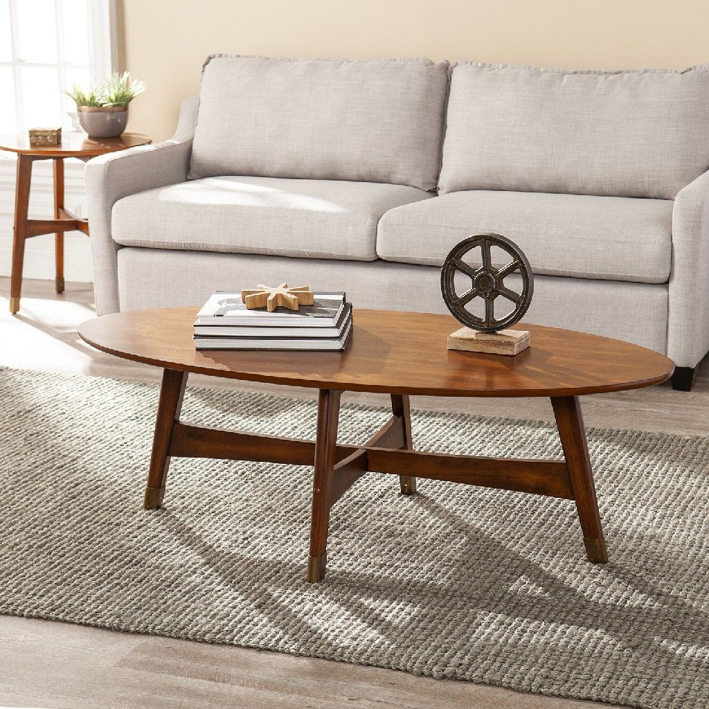 Rhoda Oval Midcentury Modern Coffee Table – Southern Enterprises Ck2621 Intended For Southern Enterprises Larksmill Coffee Tables (View 12 of 20)