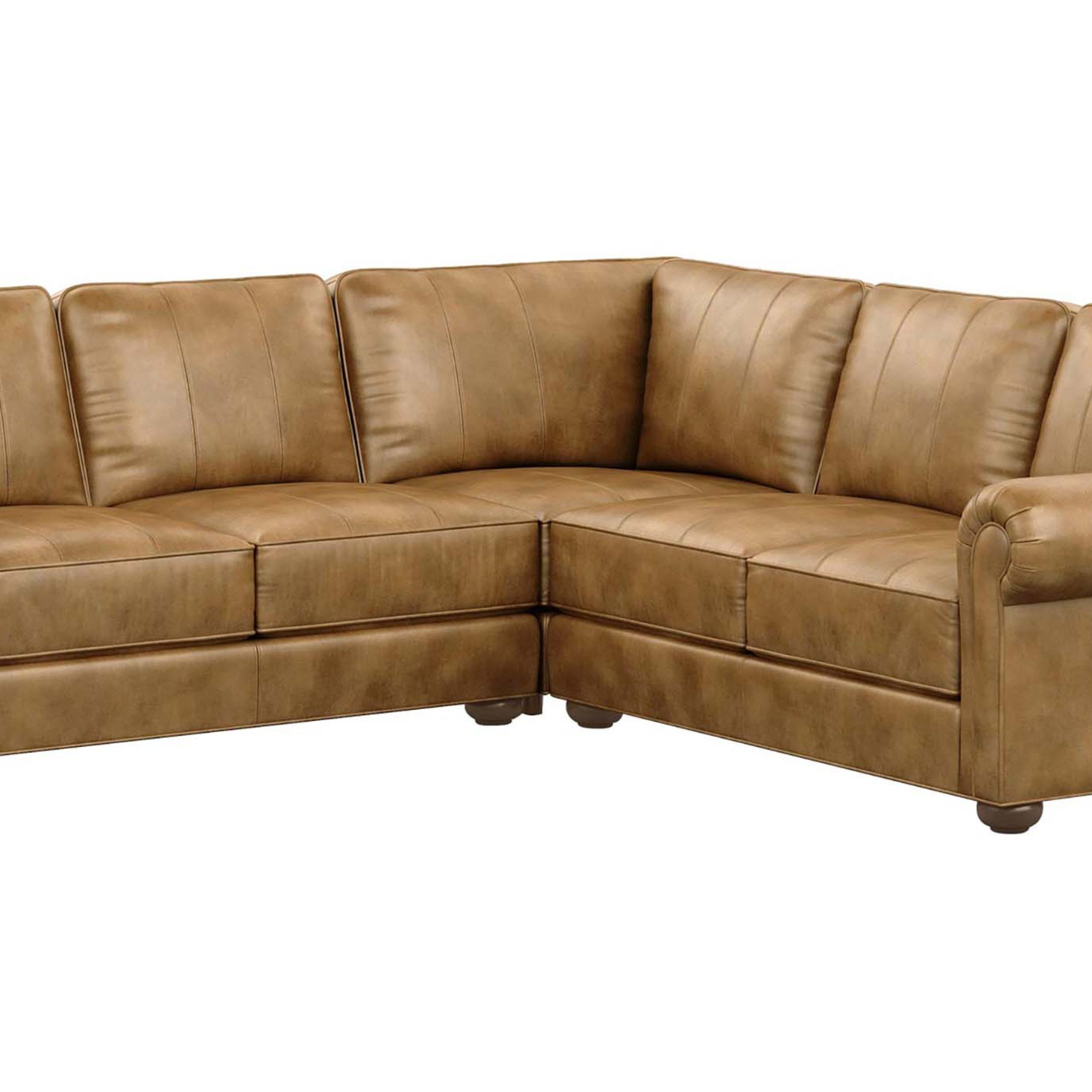 Richmond Three Piece Leather Sectional | Ethan Allen Throughout 3 Piece Leather Sectional Sofa Sets (View 11 of 20)