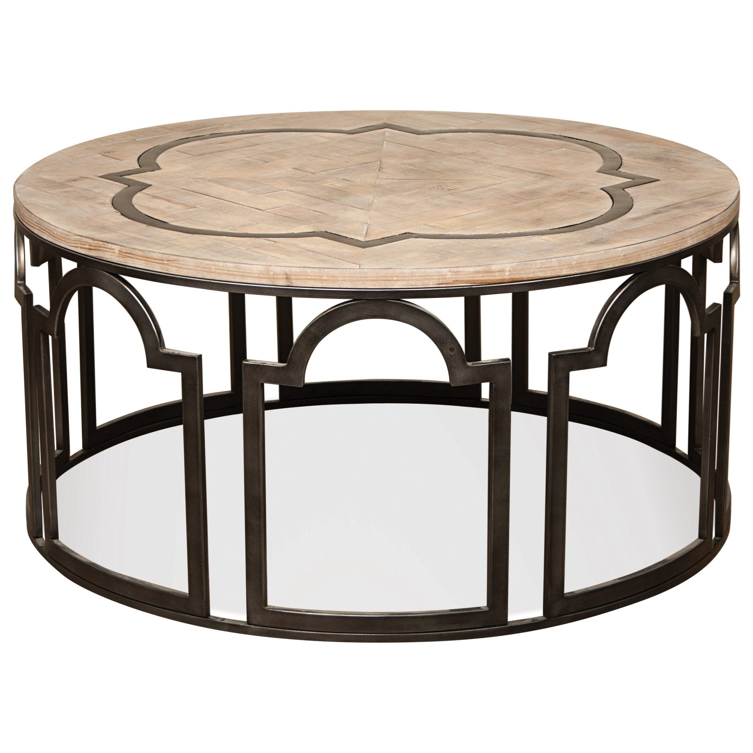 Riverside Furniture Estelle 20102 Contemporary Rustic Round Cocktail In Gray Coastal Cocktail Tables (Gallery 17 of 22)