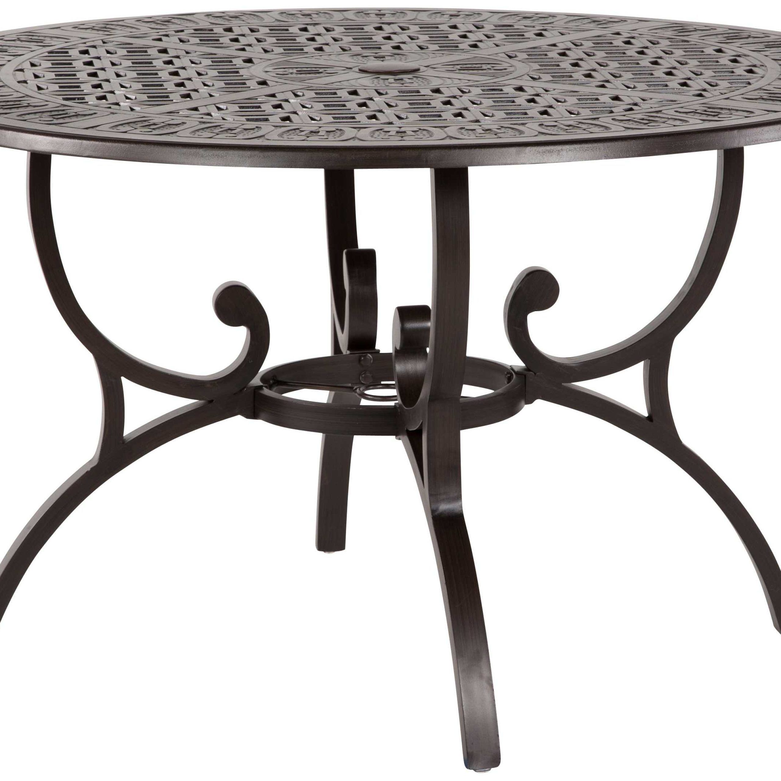 Round Black Patio Coffee Table : Polywood Round Outdoor Coffee Table 38 For Round Steel Patio Coffee Tables (View 20 of 20)