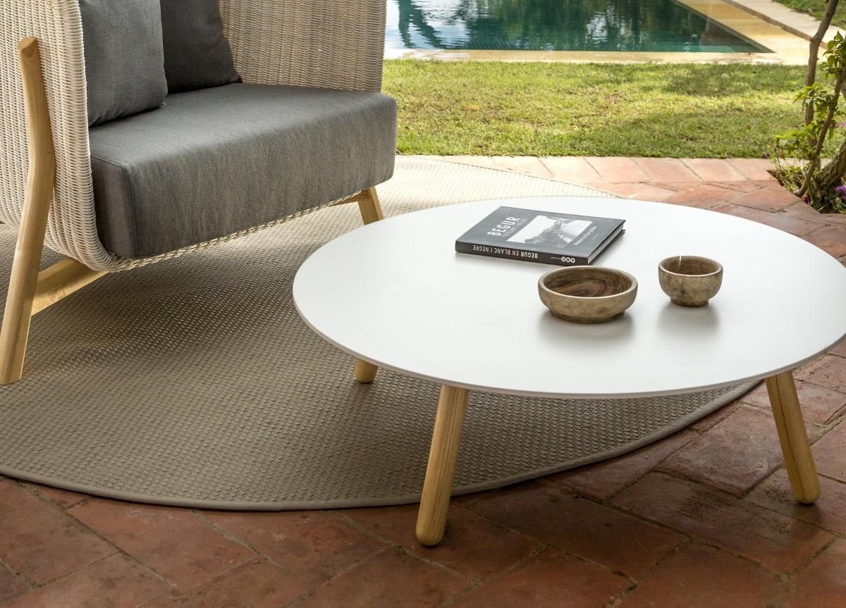Round Garden Coffee Table – Contemporary Garden Furniture At Go Modern Regarding Outdoor Half Round Coffee Tables (View 7 of 20)