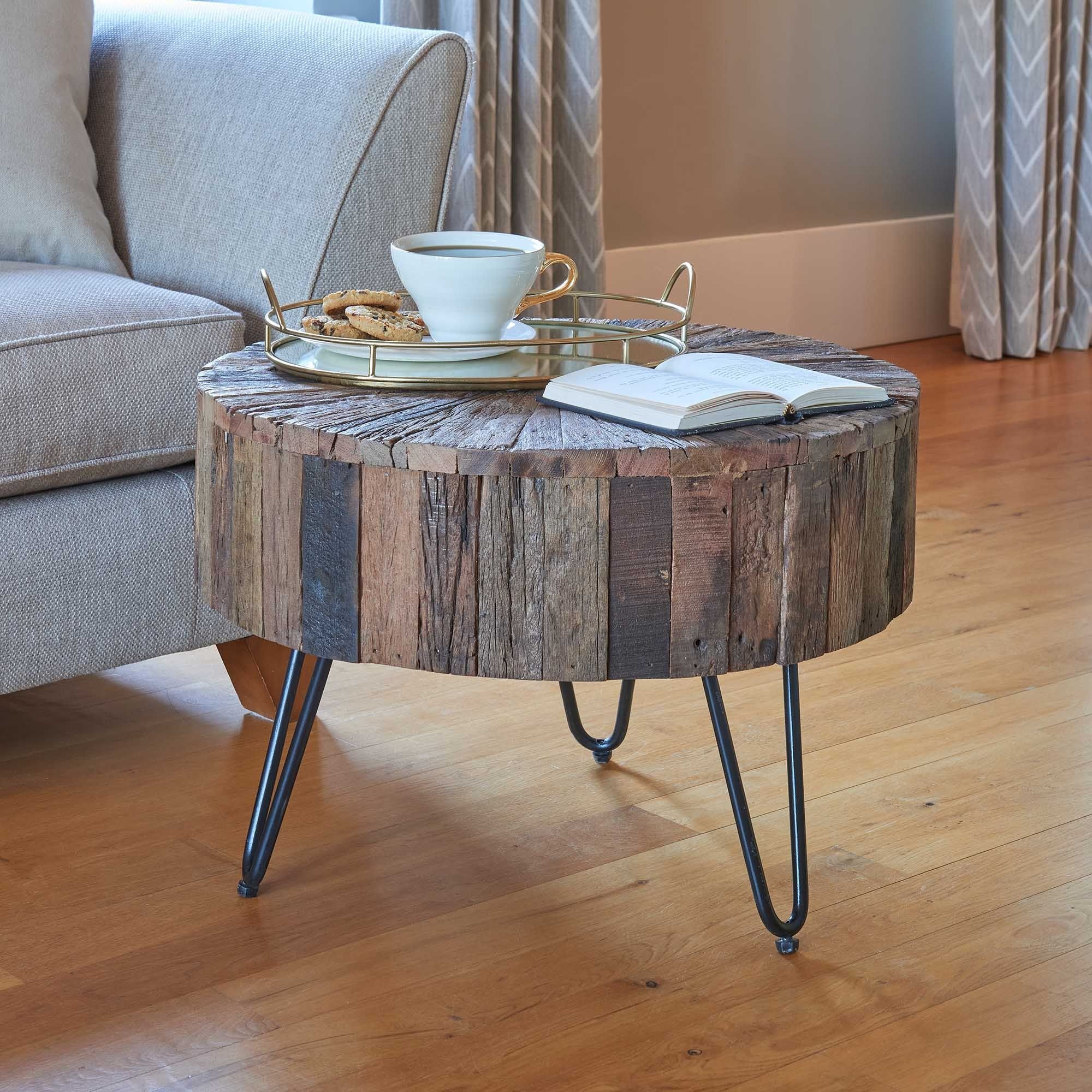 Round Mango Wood Coffee Table | Lounge | Wood Coffee Tables In Coffee Tables With Round Wooden Tops (View 12 of 20)