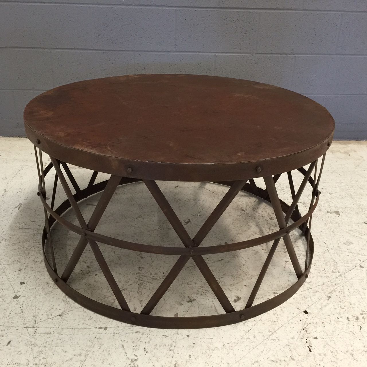 Round Metal Coffee Table – Nadeau Nashville Regarding Round Steel Patio Coffee Tables (Gallery 15 of 20)