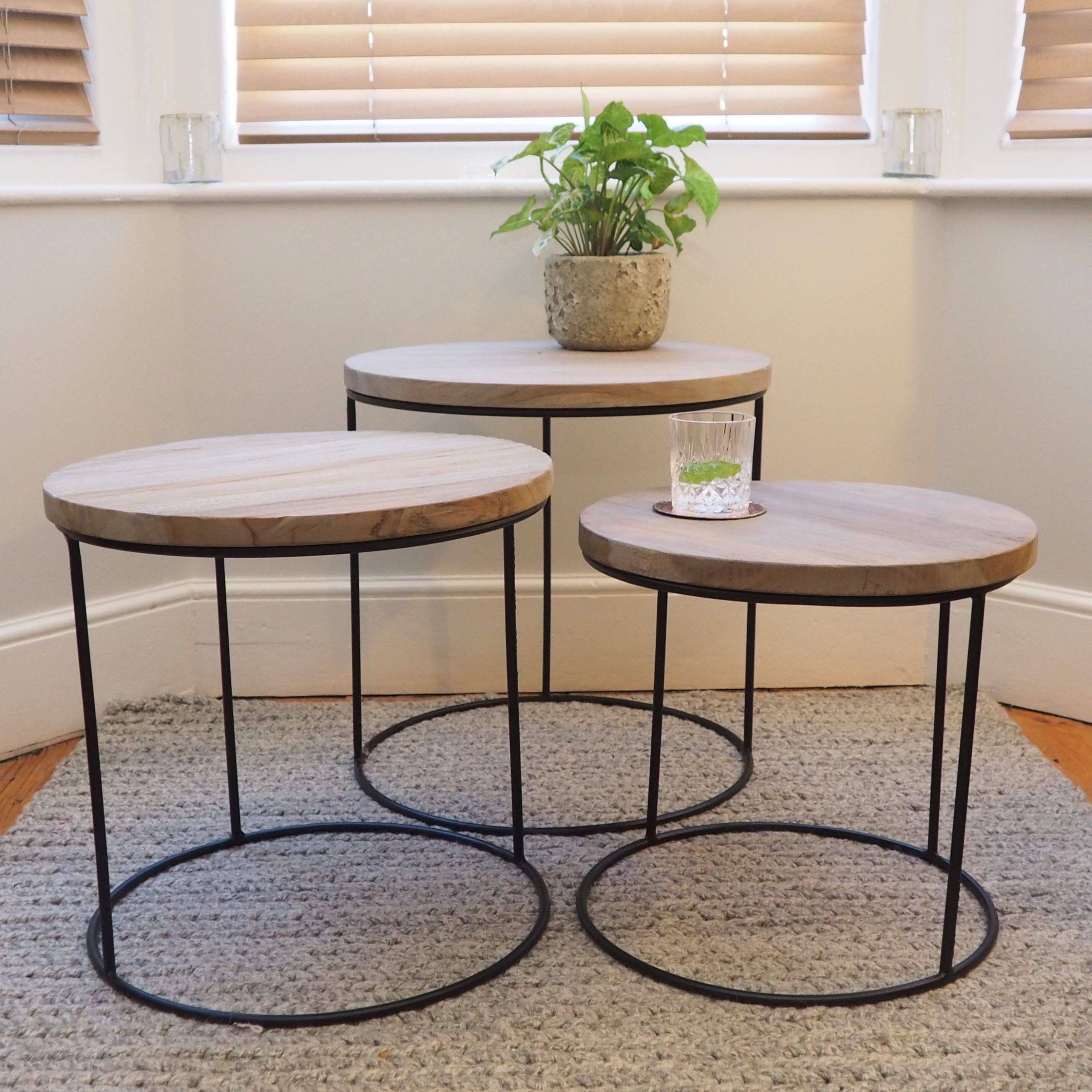 Round Nesting Tables – Za Za Homes | Nesting Tables Living Room Pertaining To Coffee Tables Of 3 Nesting Tables (Gallery 13 of 20)
