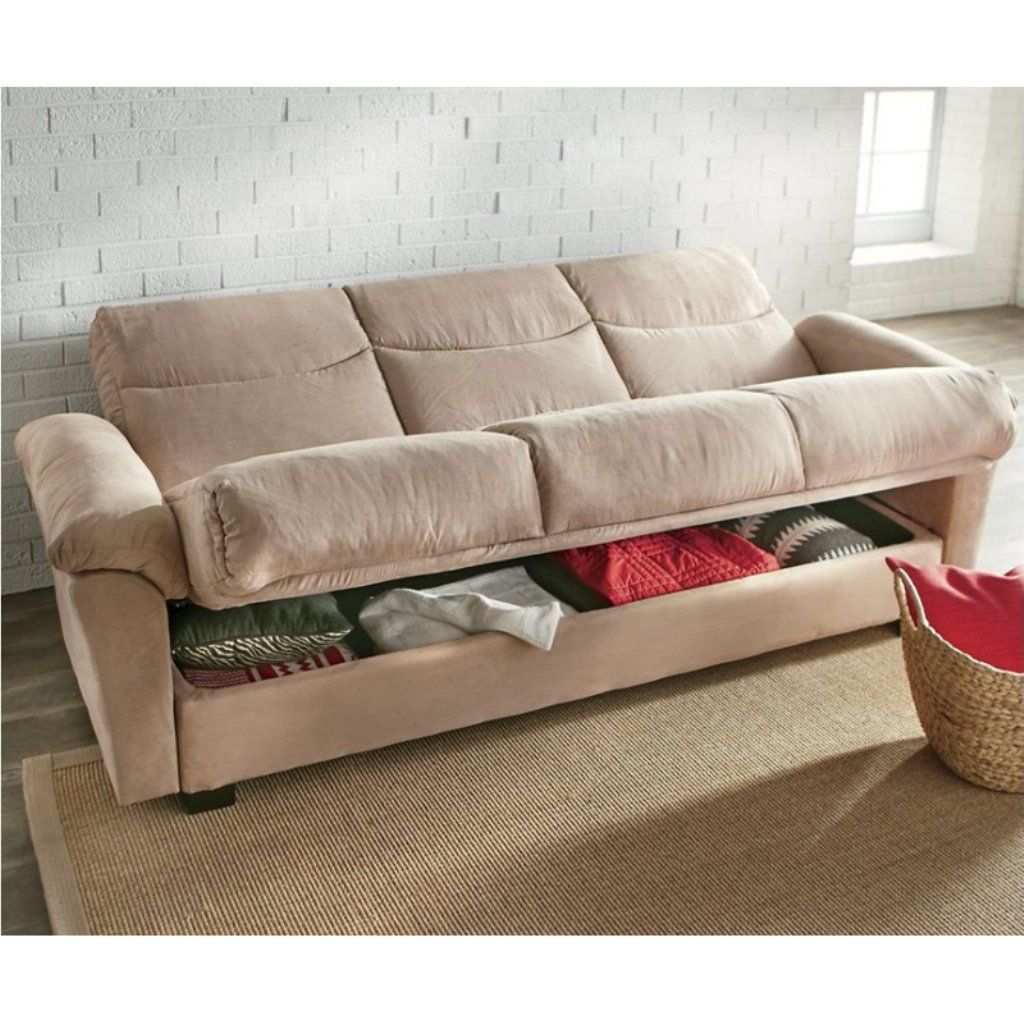 Roundhill Furniture Urban Fabric Convertible Storage Sofa | Hayneedle Inside 8 Seat Convertible Sofas (Gallery 6 of 20)