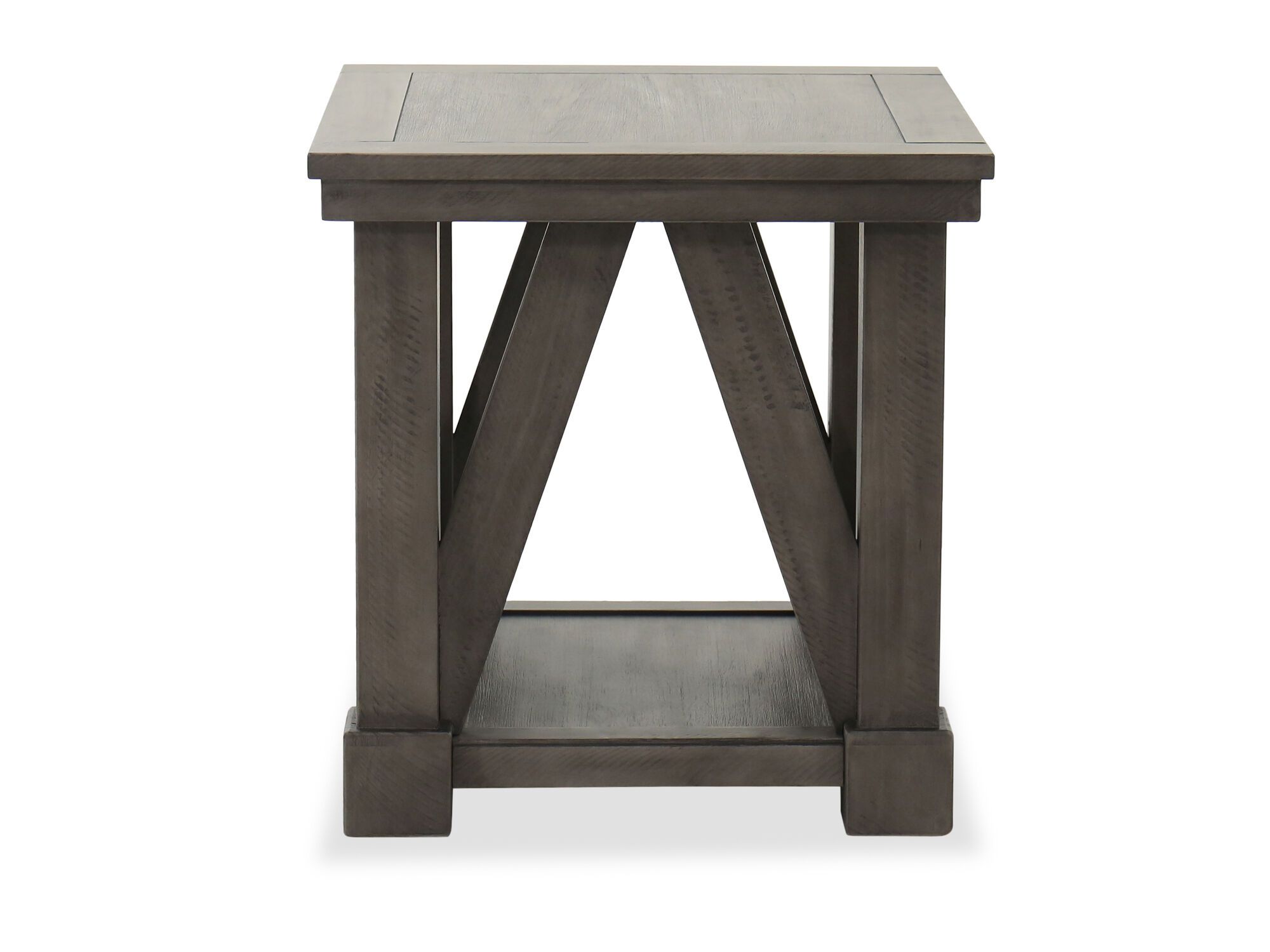 Rustic End Table In Gray | Mathis Brothers Furniture Intended For Rustic Gray End Tables (View 9 of 20)