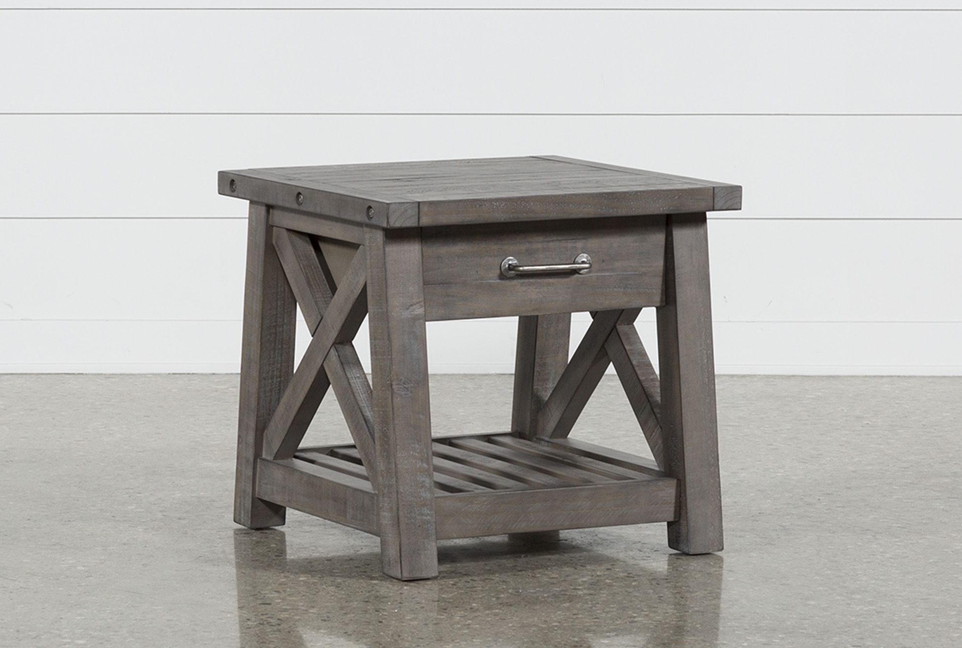 Rustic Grey End Tables : We Love The Large Size And The Open Bottom For Rustic Gray End Tables (View 12 of 20)