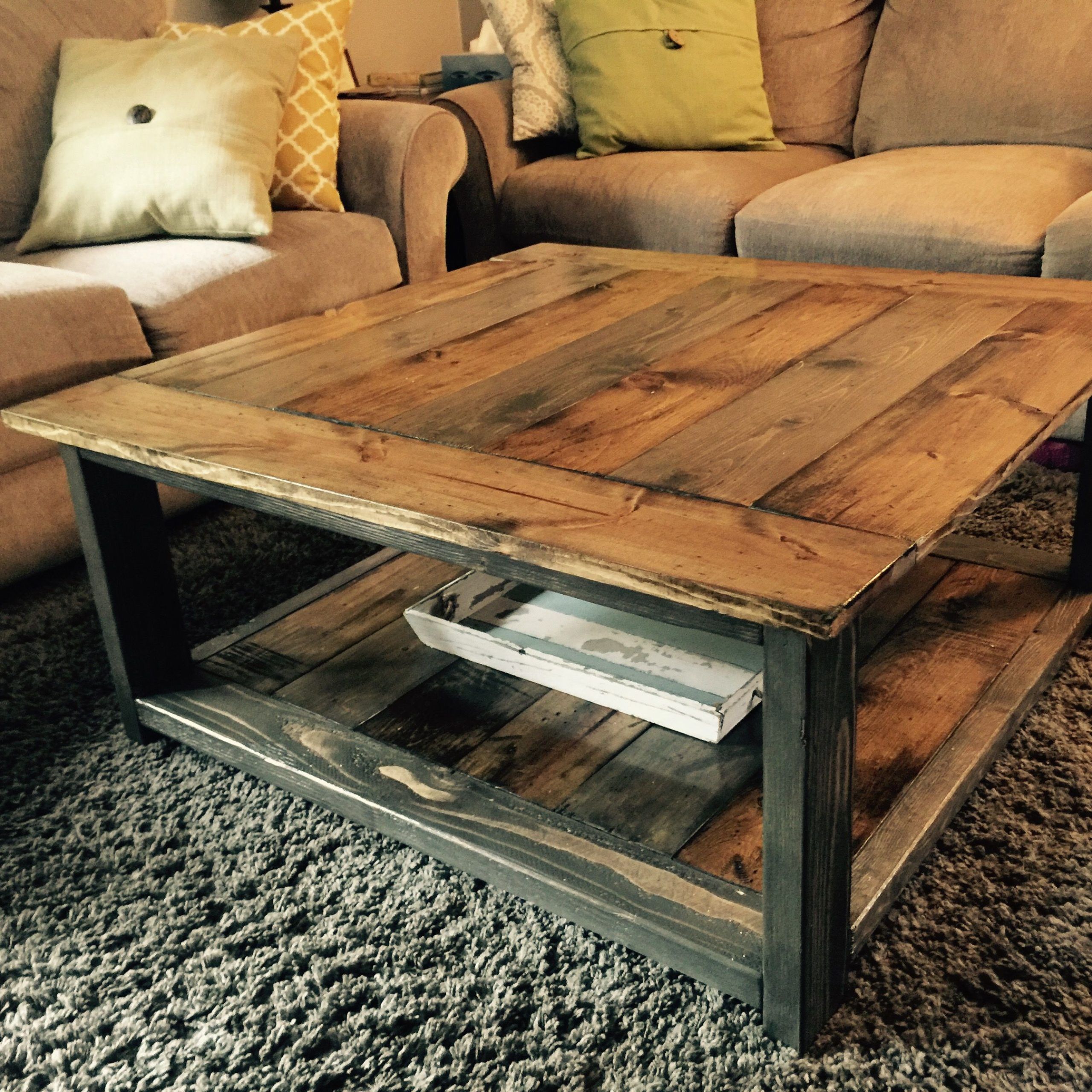 Rustic Xless Coffee Table | Do It Yourself Home Projects From Ana White Within Rustic Wood Coffee Tables (View 9 of 21)