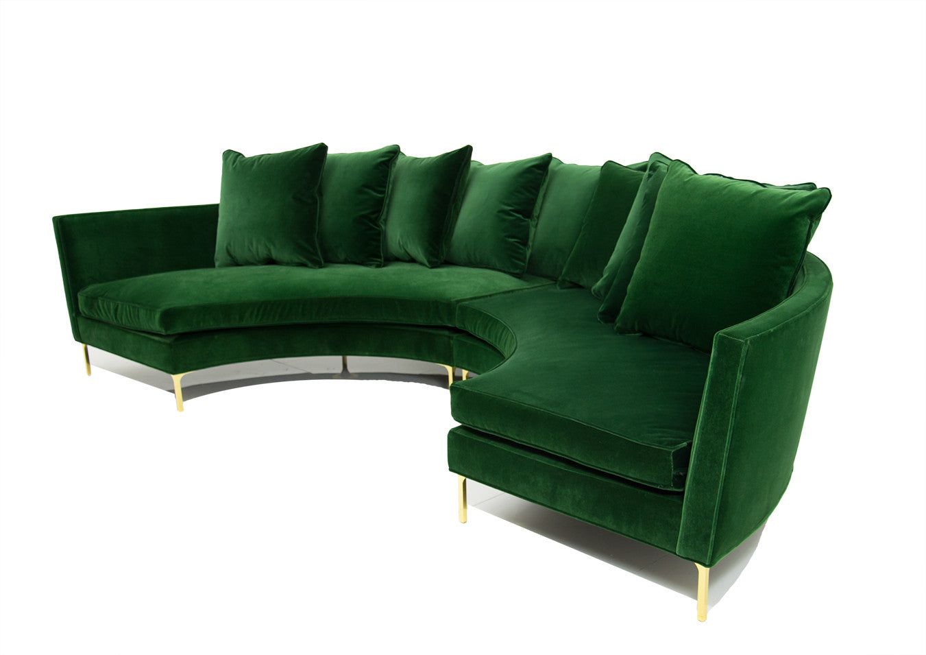 Sardinia Sectional – Emerald Green Velvet Sectional – Modshop With Regard To Green Velvet Modular Sectionals (View 3 of 20)
