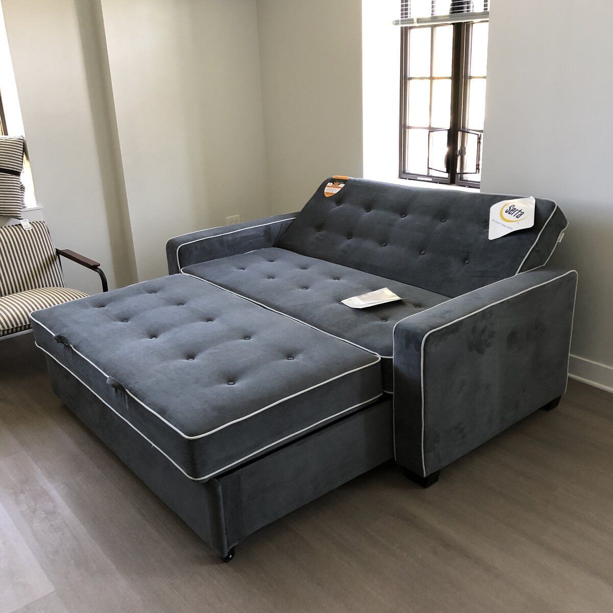 Serta Monroe 72.6'' Square Arm Tufted Convertible Sleeper Sofa With Throughout Queen Size Convertible Sofa Beds (Gallery 16 of 20)