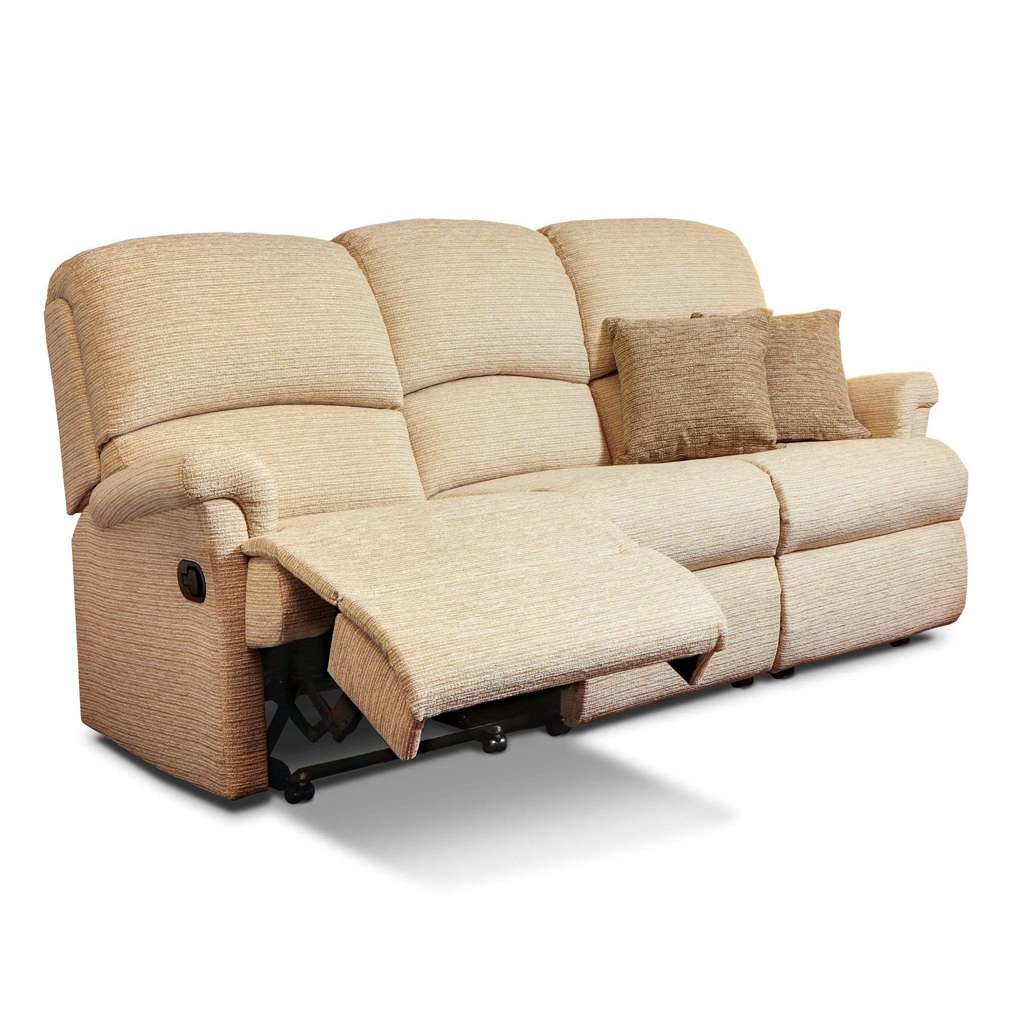 Sherborne Nevada Reclining 3 Seater Sofa (fabric) – Queenstreet Carpets Throughout Traditional 3 Seater Sofas (View 19 of 20)