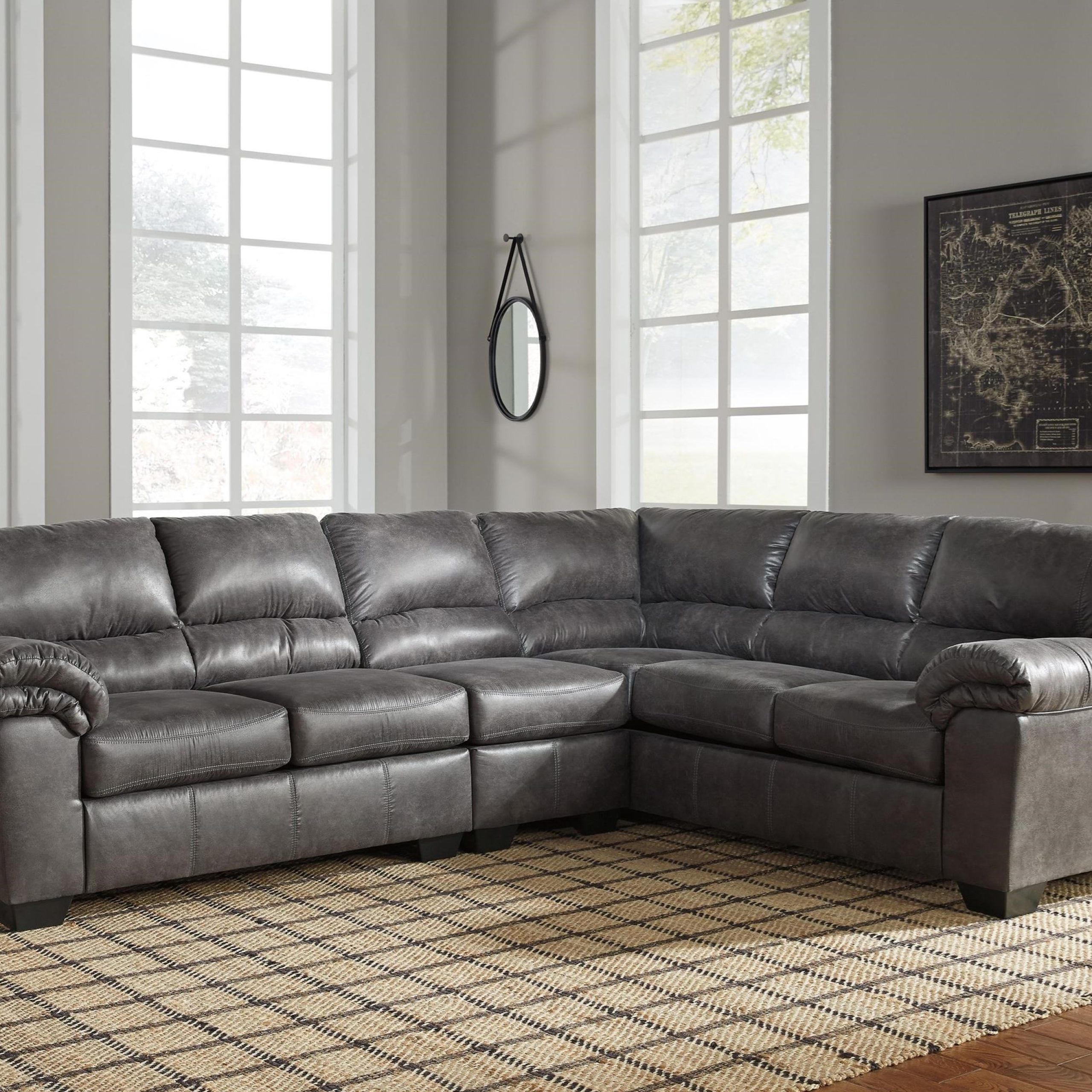 Signature Designashley Bladen 3 Piece Faux Leather Sectional For 3 Piece Leather Sectional Sofa Sets (View 5 of 20)