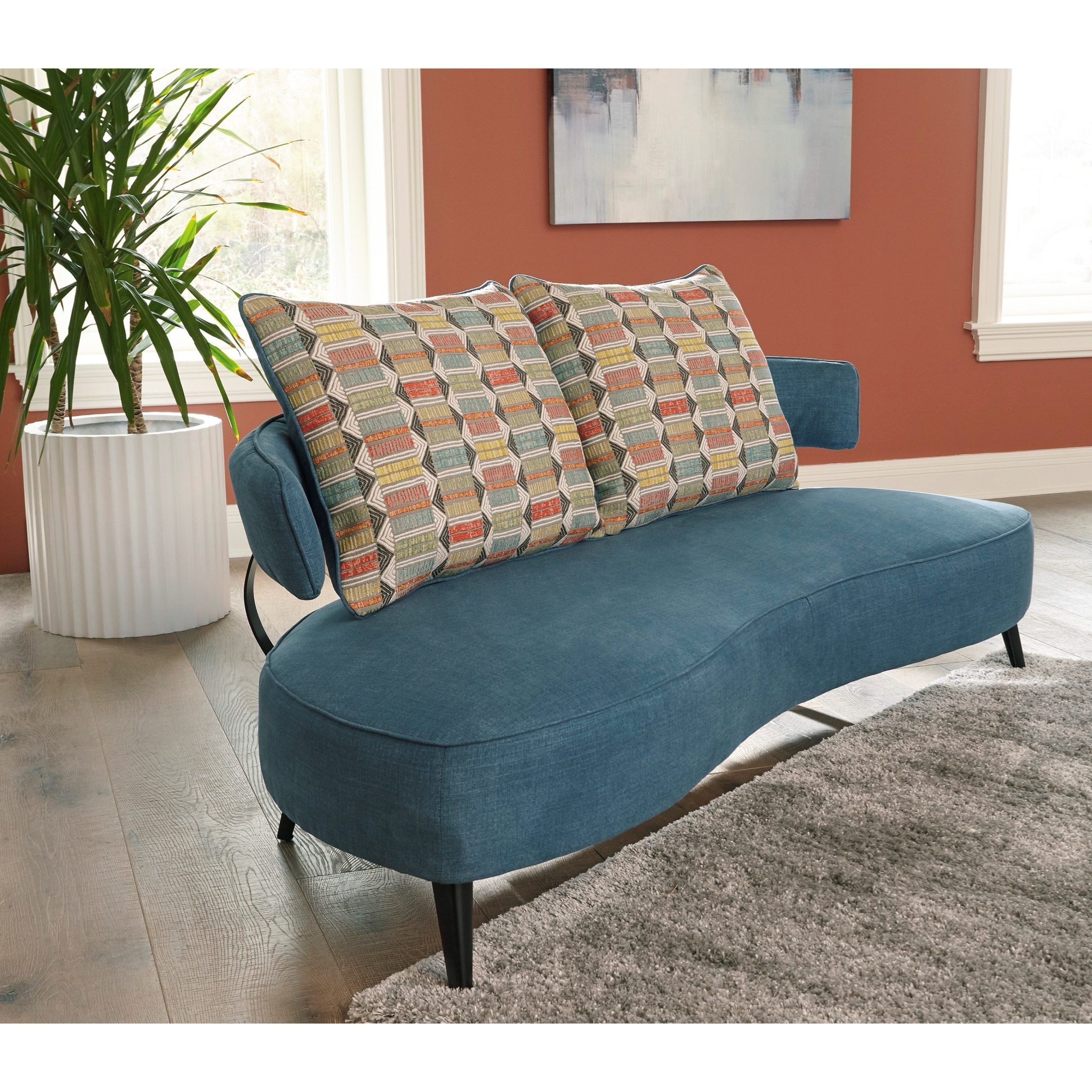 Signature Designashley Hollyann Mid Century Modern Sofa | Sheely's Pertaining To Mid Century Modern Sofas (Gallery 5 of 20)