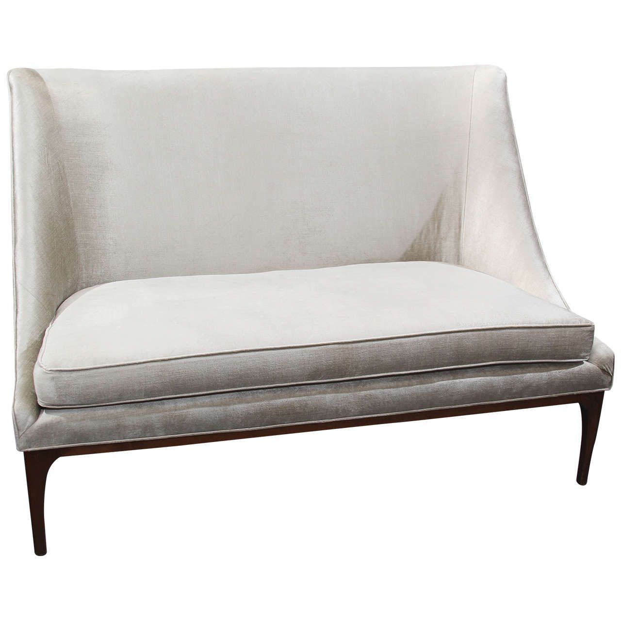 Silk Velvet Loveseat Or Small Sofa At 1stdibs | Small Loveseats Pertaining To Small Love Seats In Velvet (Gallery 4 of 21)