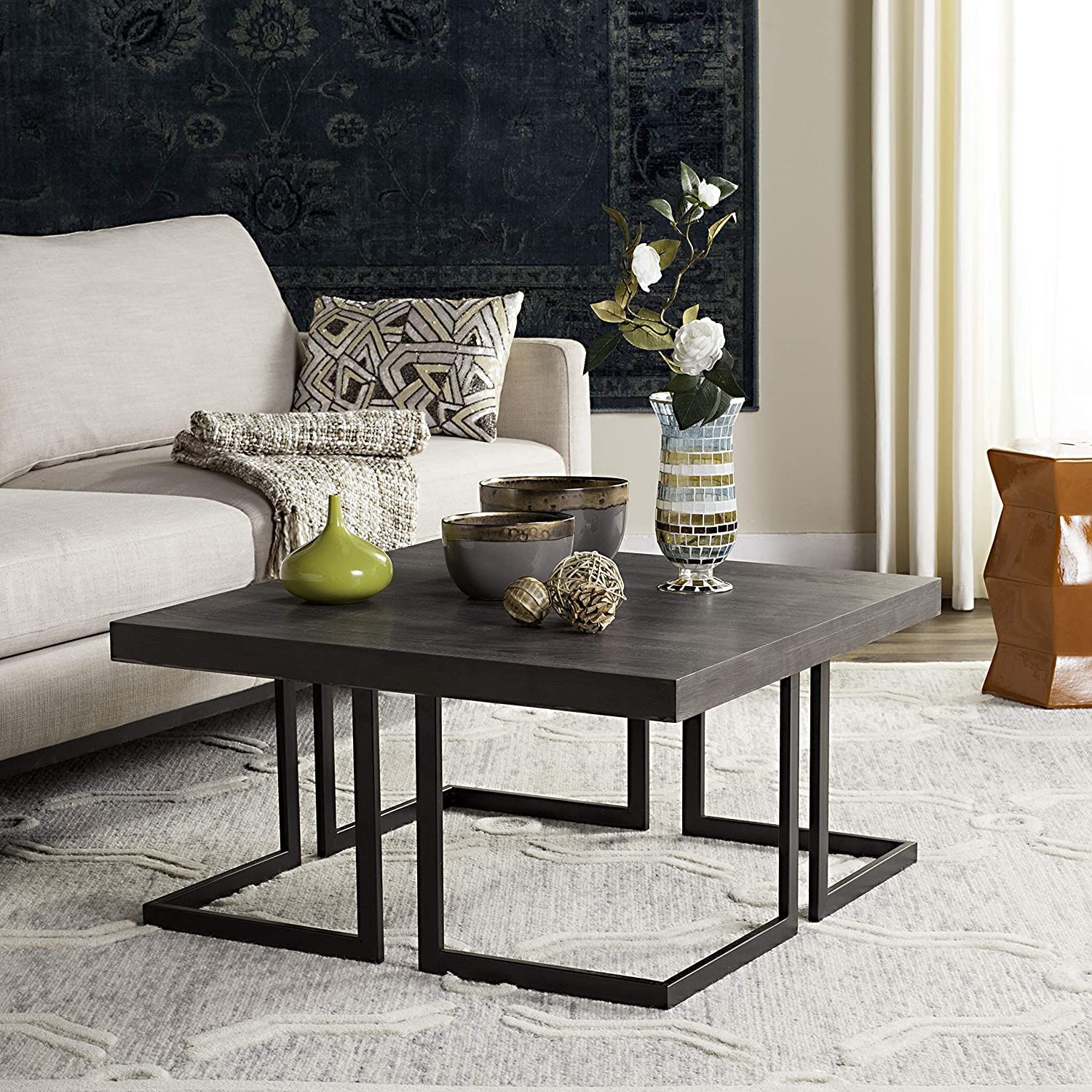Skylar Wooden Top + Steel Frame Coffee Table – Lifestyle Home Throughout Round Coffee Tables With Steel Frames (View 18 of 21)
