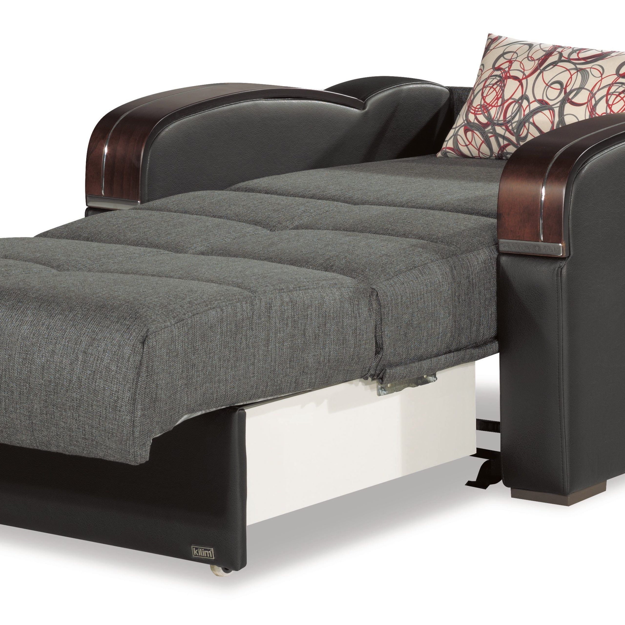 Sleep Plus Gray Convertible Chair Bedcasamode Inside Convertible Light Gray Chair Beds (View 3 of 20)