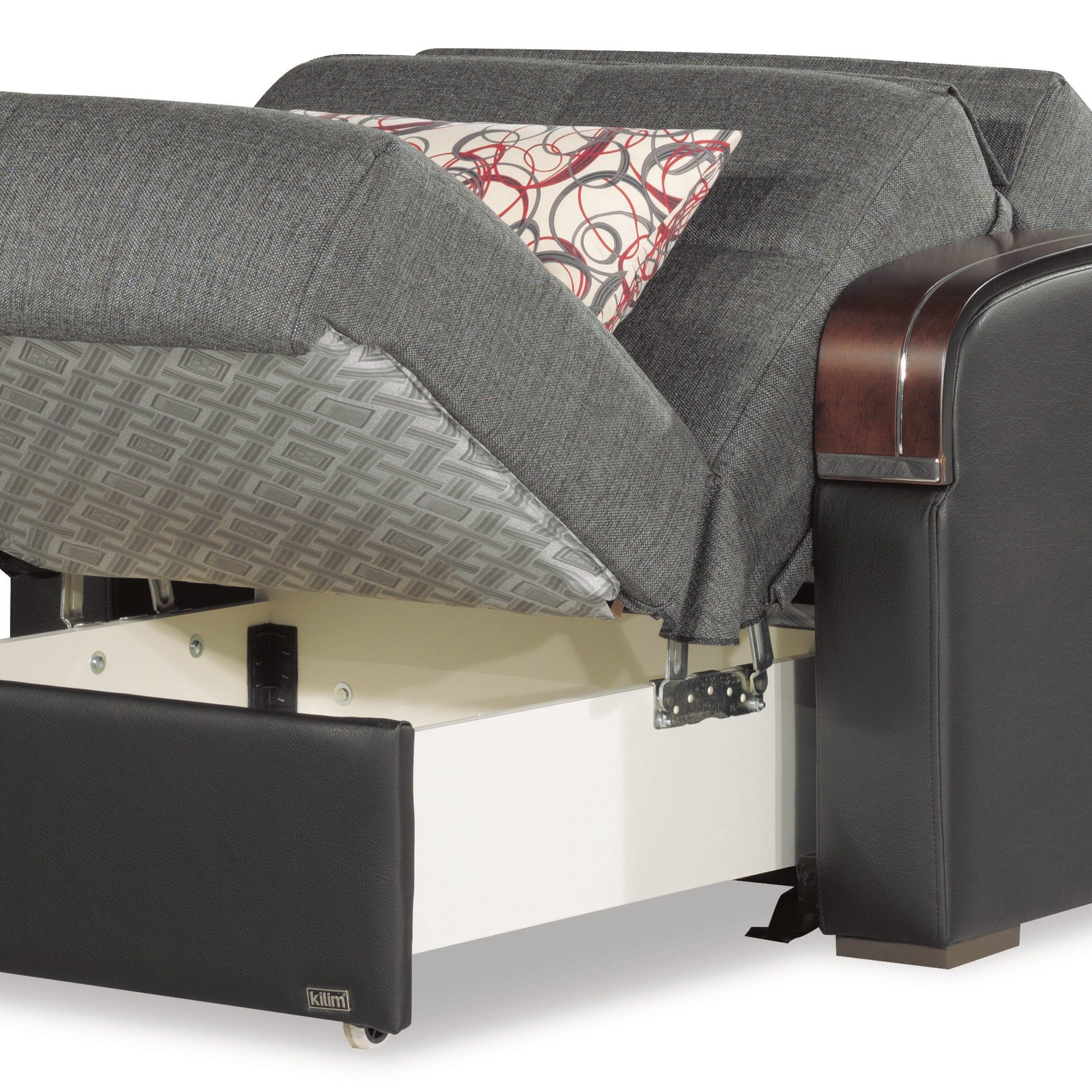 Sleep Plus Gray Convertible Chair Bedcasamode Intended For Convertible Light Gray Chair Beds (Gallery 1 of 20)