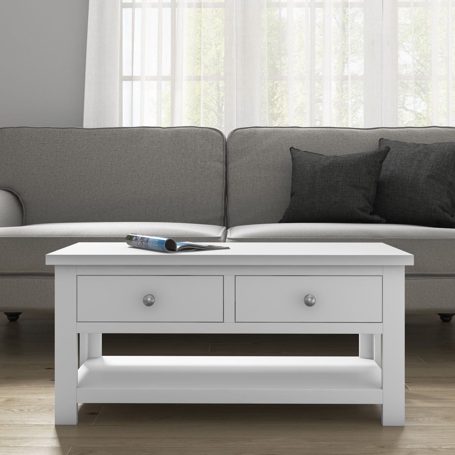 Small White Coffee Table With Storage / A Coffee Table With Storage Is Throughout Coffee Tables With Open Storage Shelves (View 19 of 20)