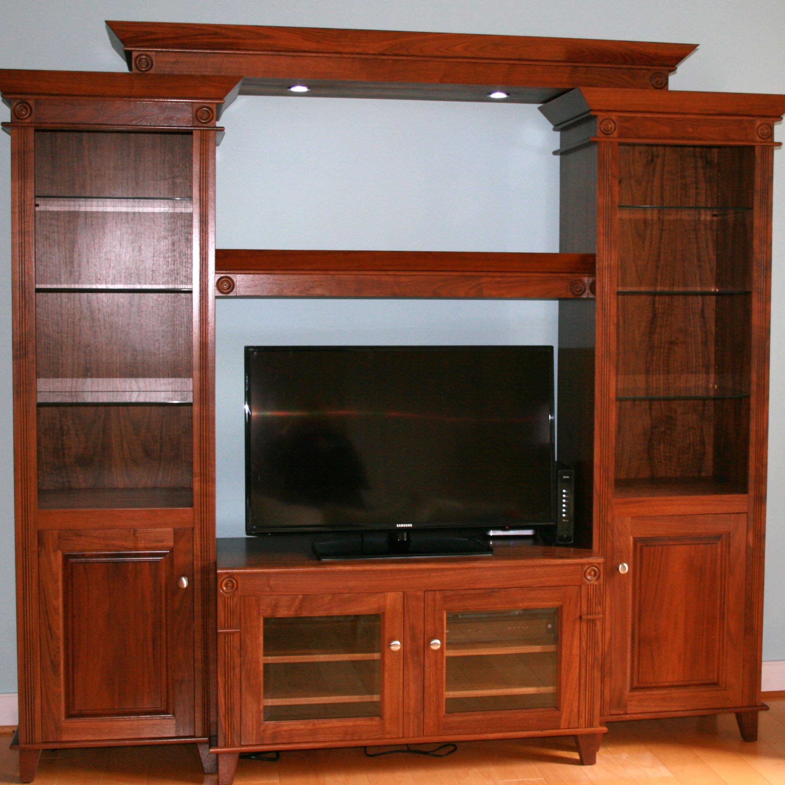 Solid Walnut Entertainment Center Intended For Walnut Entertainment Centers (Gallery 8 of 20)