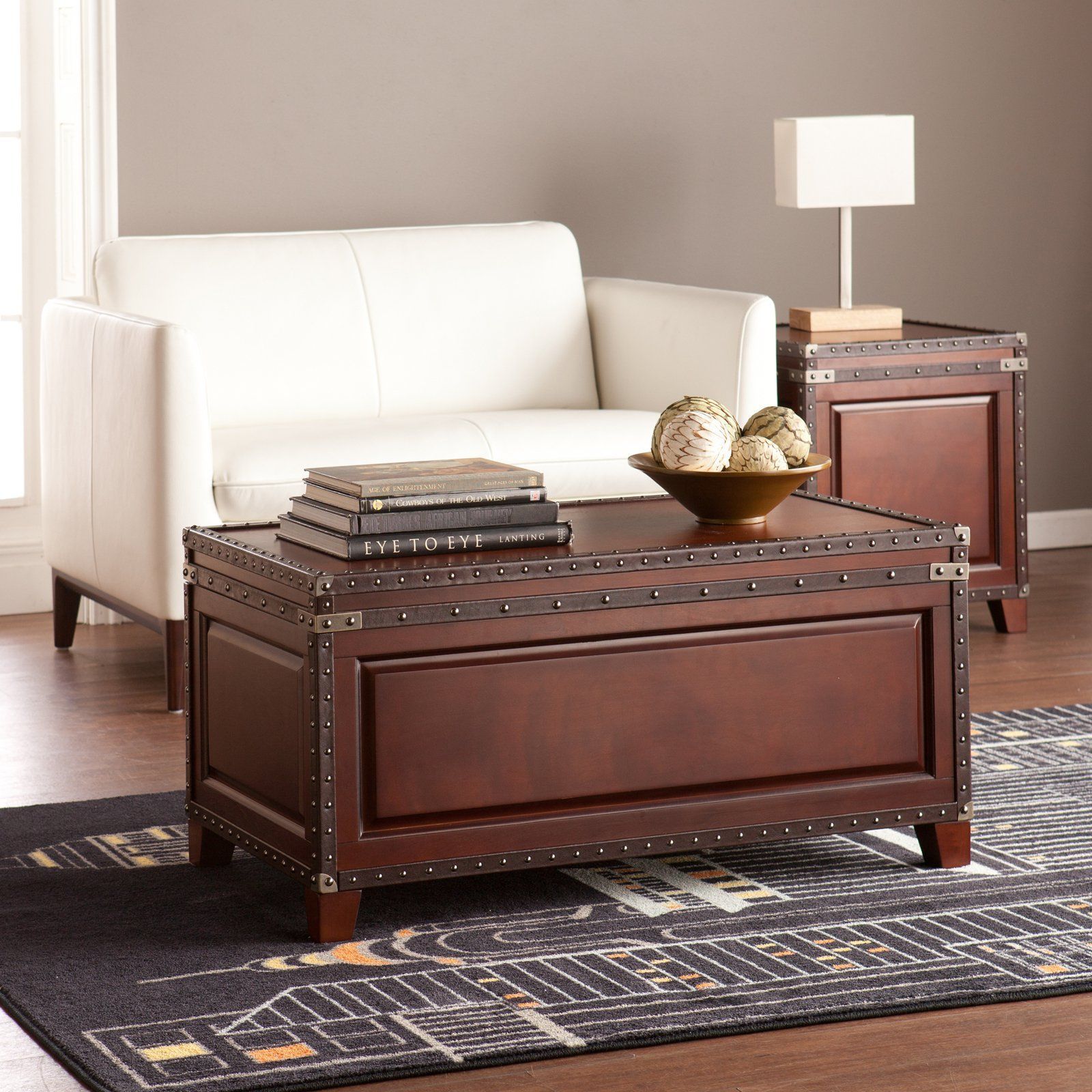 Southern Enterprises Amherst Trunk Coffee Table | From Hayneedle Throughout Southern Enterprises Larksmill Coffee Tables (View 3 of 20)