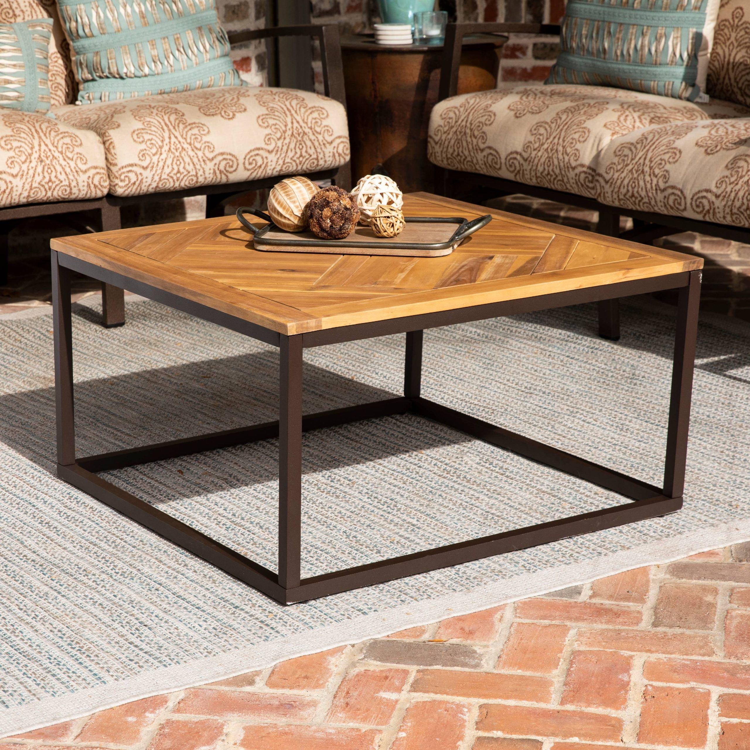 Southern Enterprises Larksmill Modern Outdoor Coffee Table – Walmart For Southern Enterprises Larksmill Coffee Tables (Gallery 1 of 20)