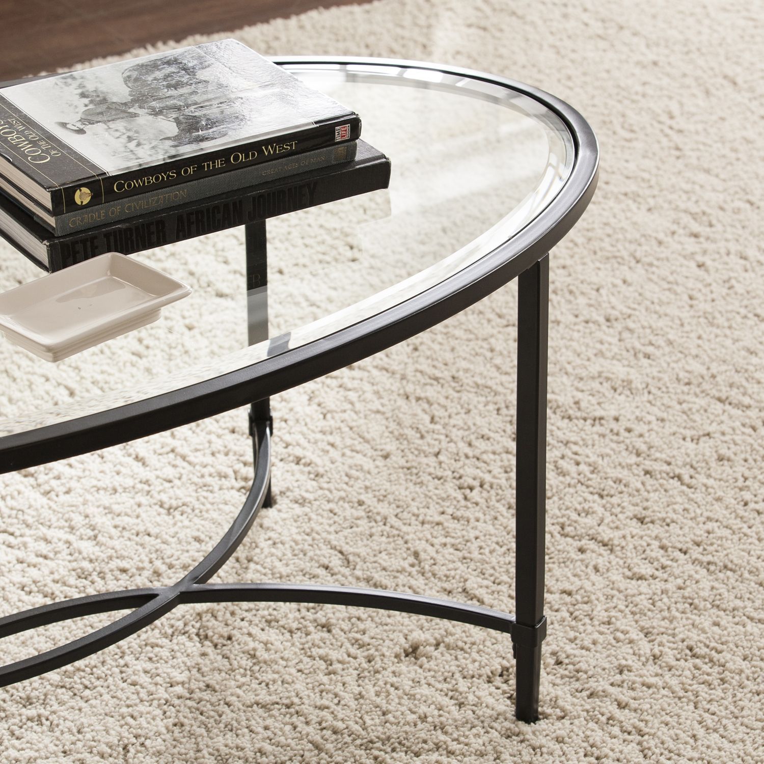 Southern Enterprises Quinton Painted Black Coffee Table Ck3600 | Glass Within Southern Enterprises Larksmill Coffee Tables (Gallery 8 of 20)