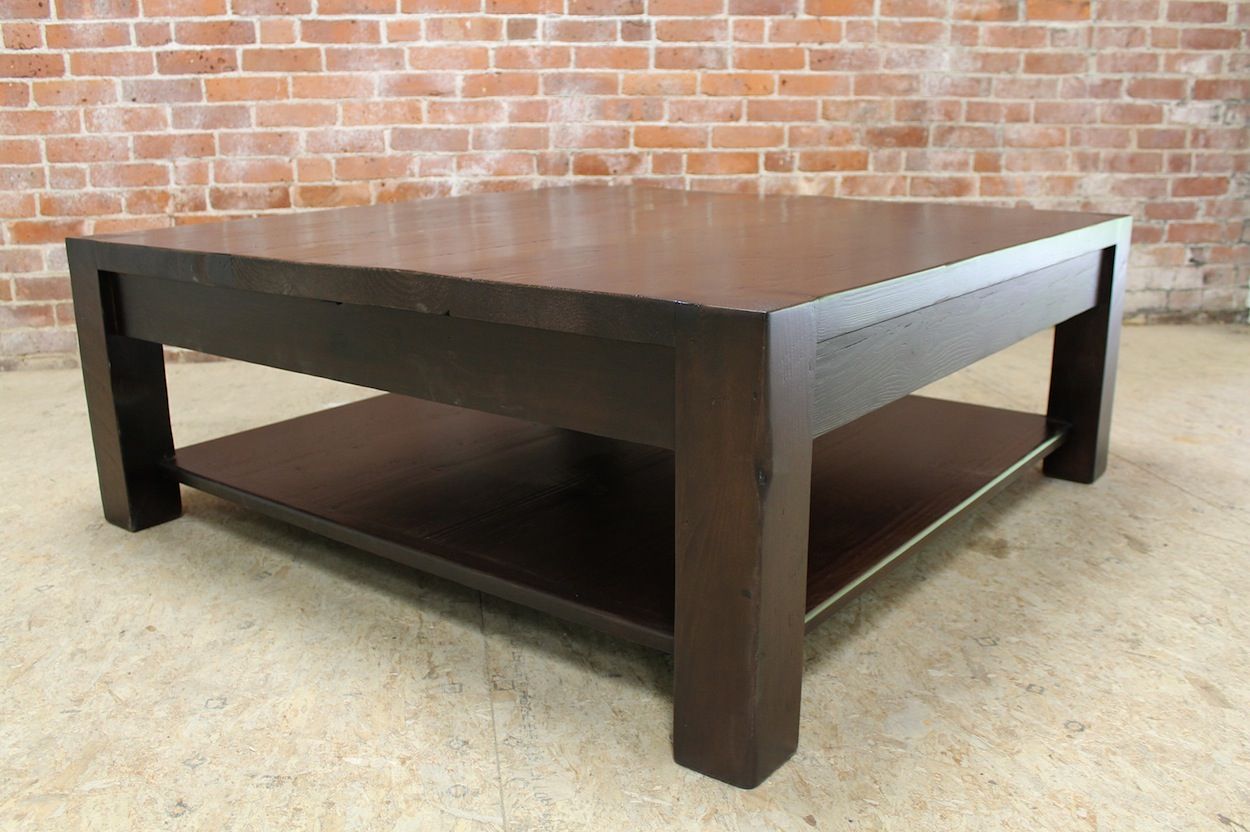 Square Parsons Coffee Table In Espresso – Ecustomfinishes Regarding Espresso Wood Finish Coffee Tables (View 13 of 21)