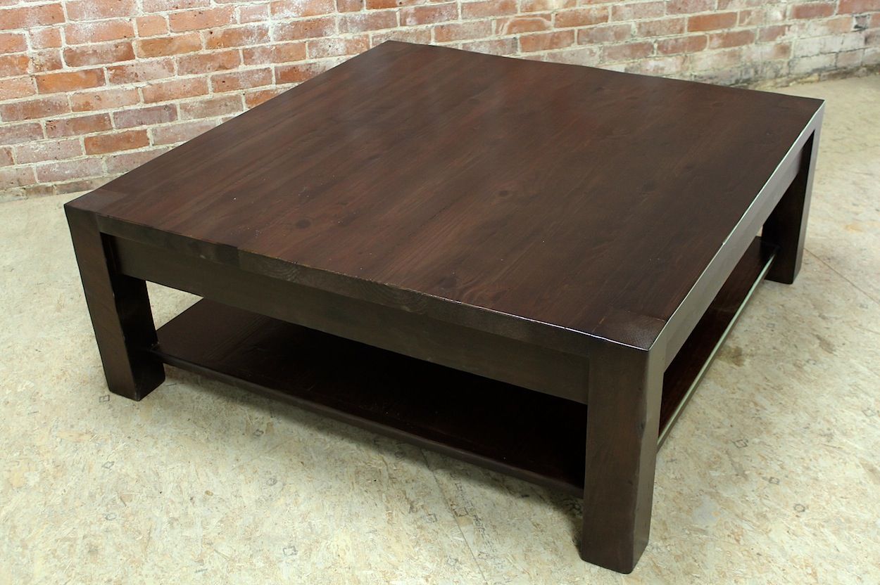 Square Parsons Coffee Table In Espresso – Ecustomfinishes Regarding Espresso Wood Finish Coffee Tables (View 3 of 21)
