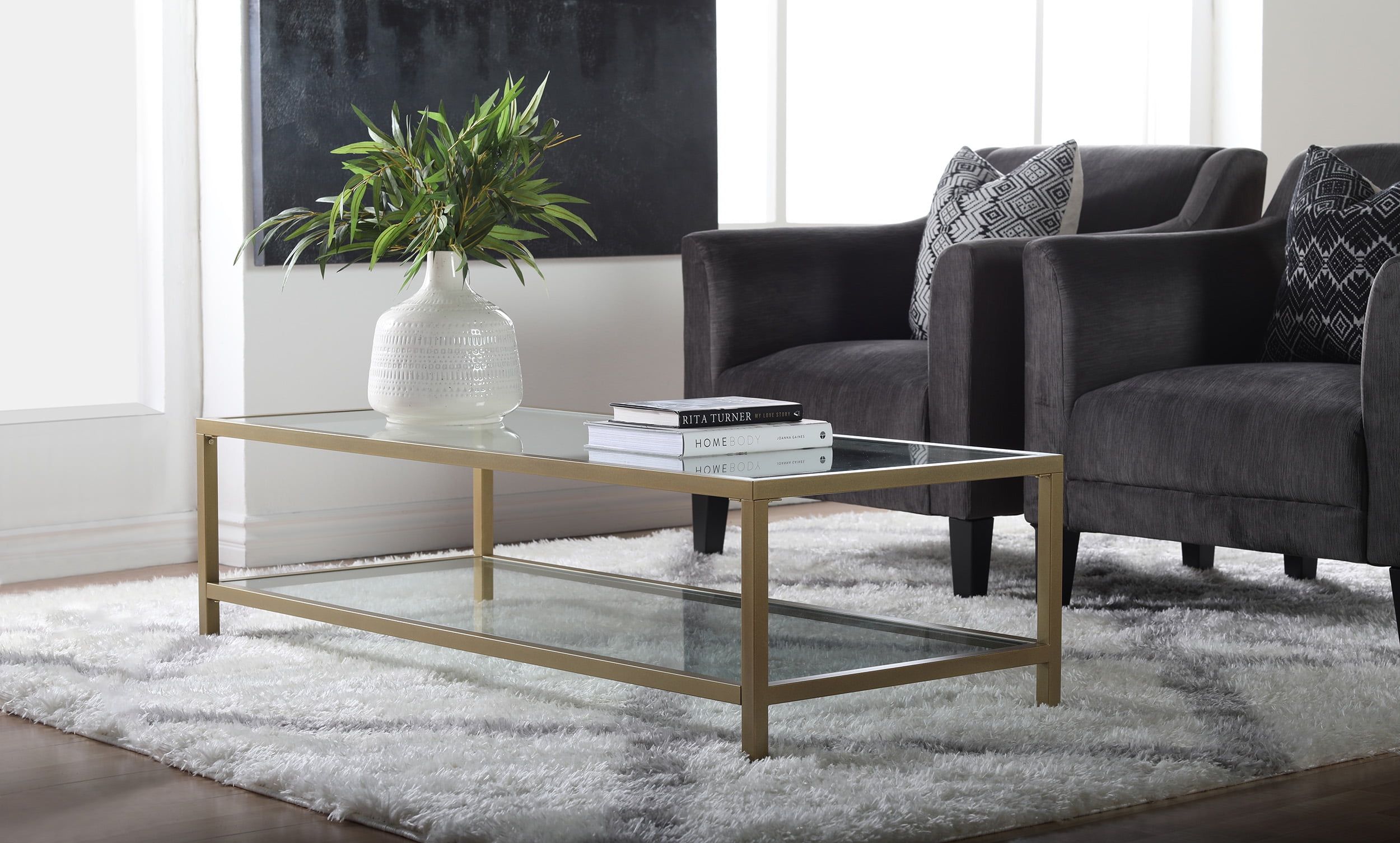 Studio Designs Home Camber 2 Tier Modern 54" Wide Rectangle Coffee Pertaining To Wood Coffee Tables With 2 Tier Storage (Gallery 18 of 20)