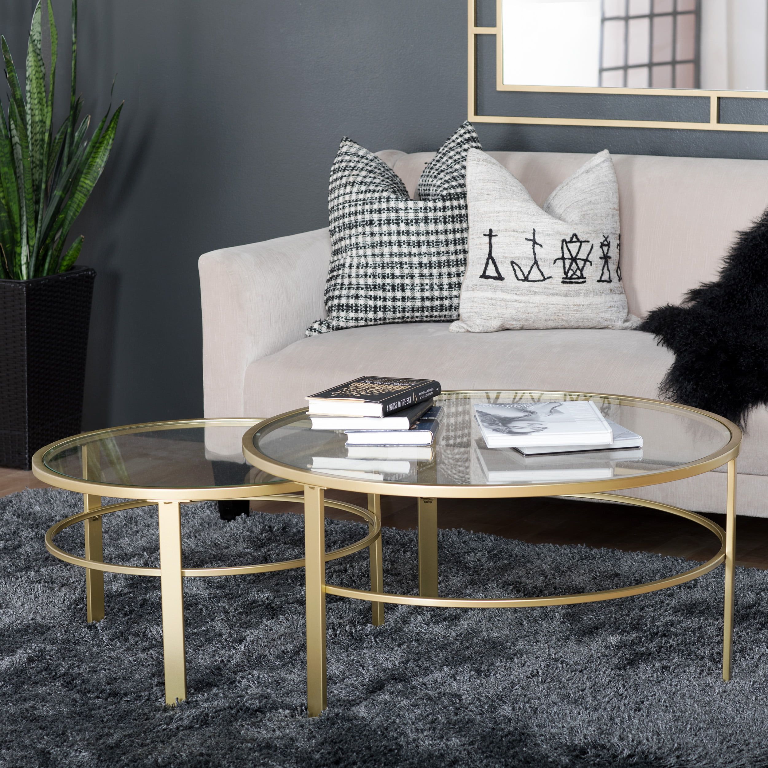 Studio Designs Home Corbel Modern Round Nesting Coffee Table Set (36" W With Regard To Nesting Coffee Tables (Gallery 14 of 20)