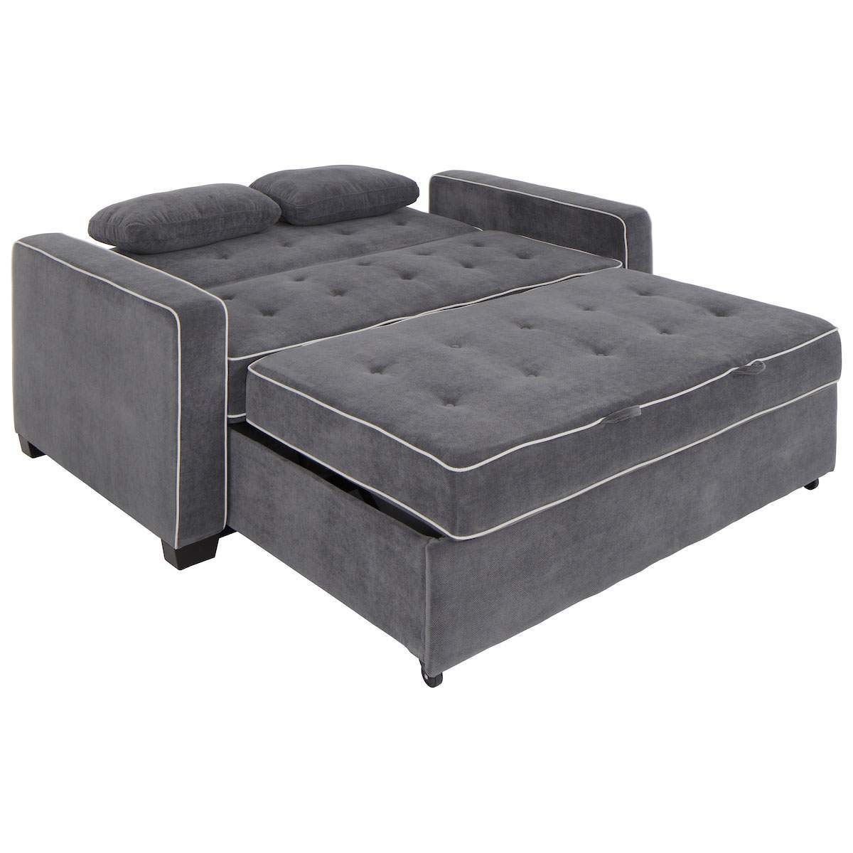 Supreme Pull Out Sofa Bed Fold Away Couch In 2 In 1 Gray Pull Out Sofa Beds (View 10 of 20)